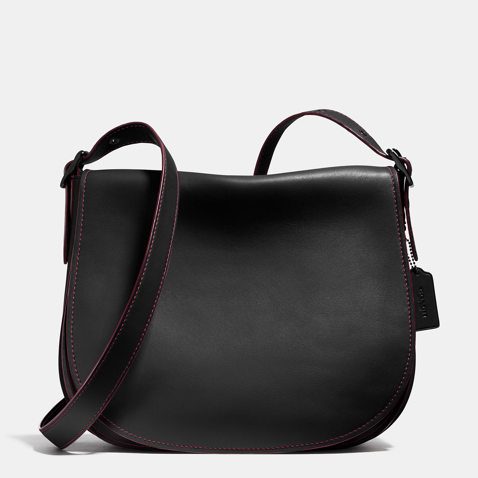 Lyst - Coach Saddle Bag 35 In Glovetanned Leather in Black