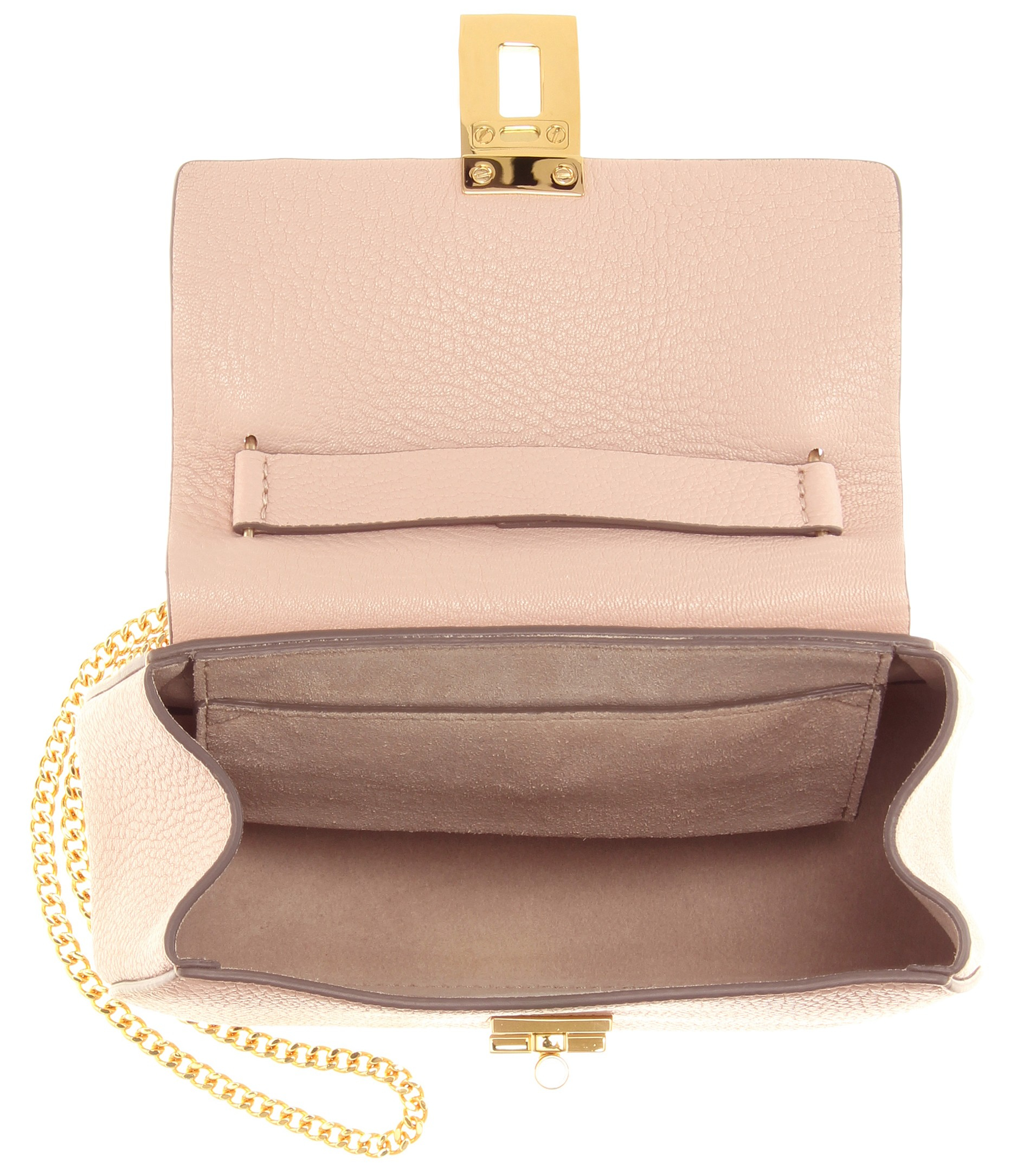 Chlo Drew Mini Leather Shoulder Bag in Pink (Cement Pink) | Lyst  