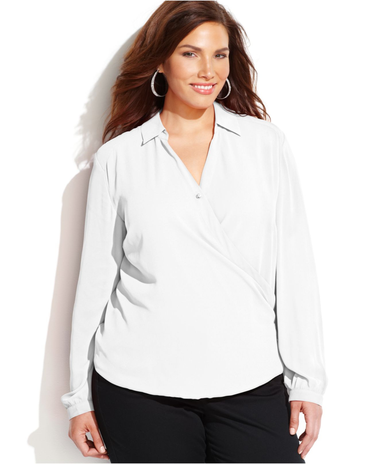 Lyst - Inc International Concepts Plus Size Surplice ...