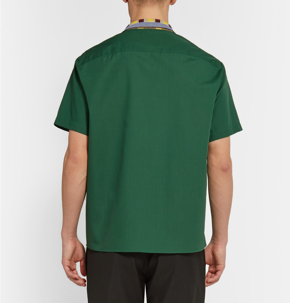 acne studios embroidered tulle shirt