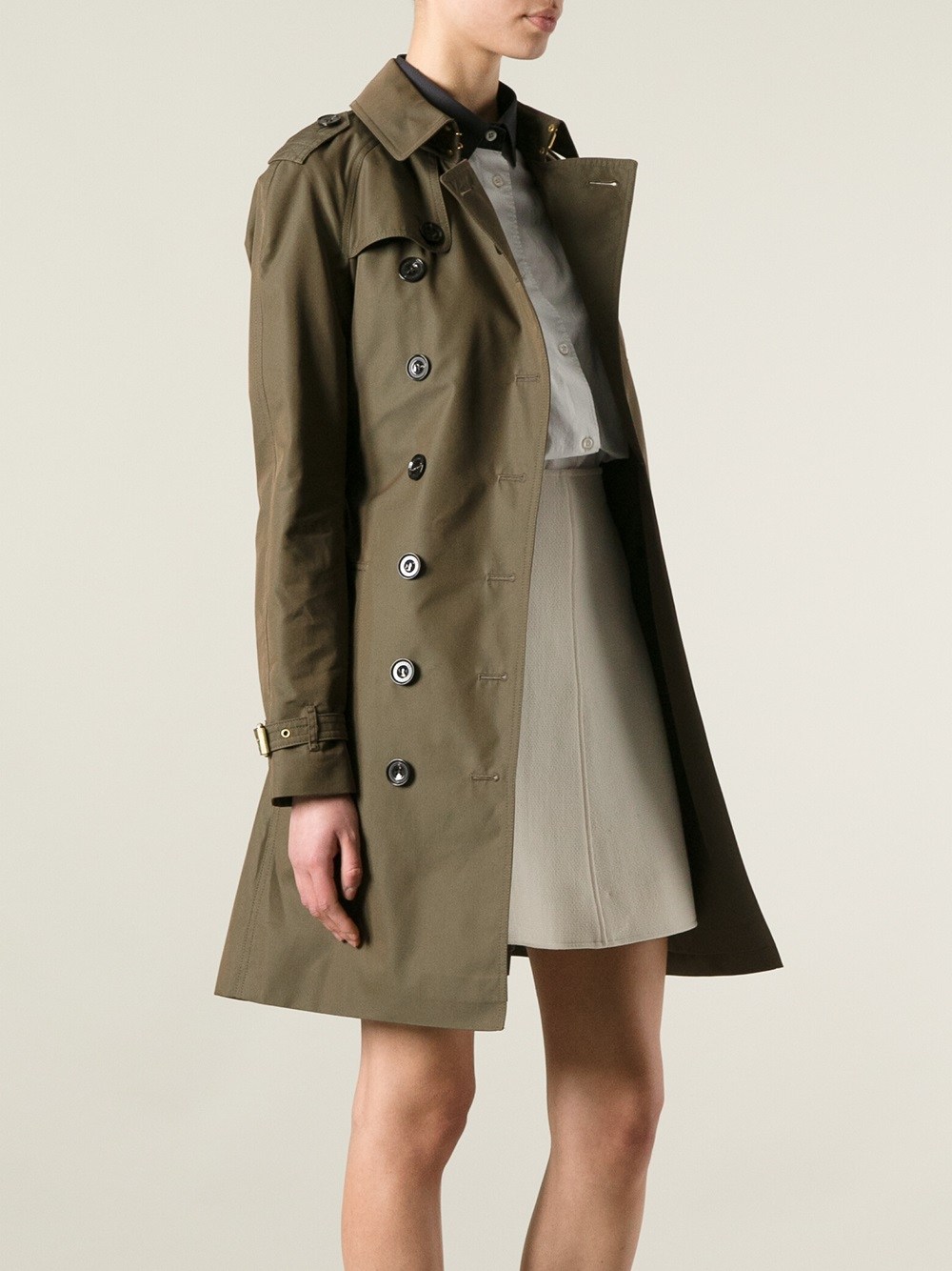 Lyst - Burberry Brit Classic Trench Coat in Green