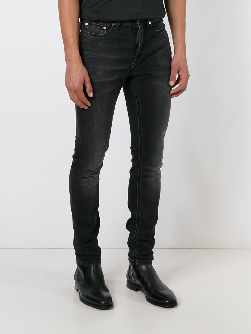 Lyst - Neil Barrett Stone Washed Jeans in Black for Men