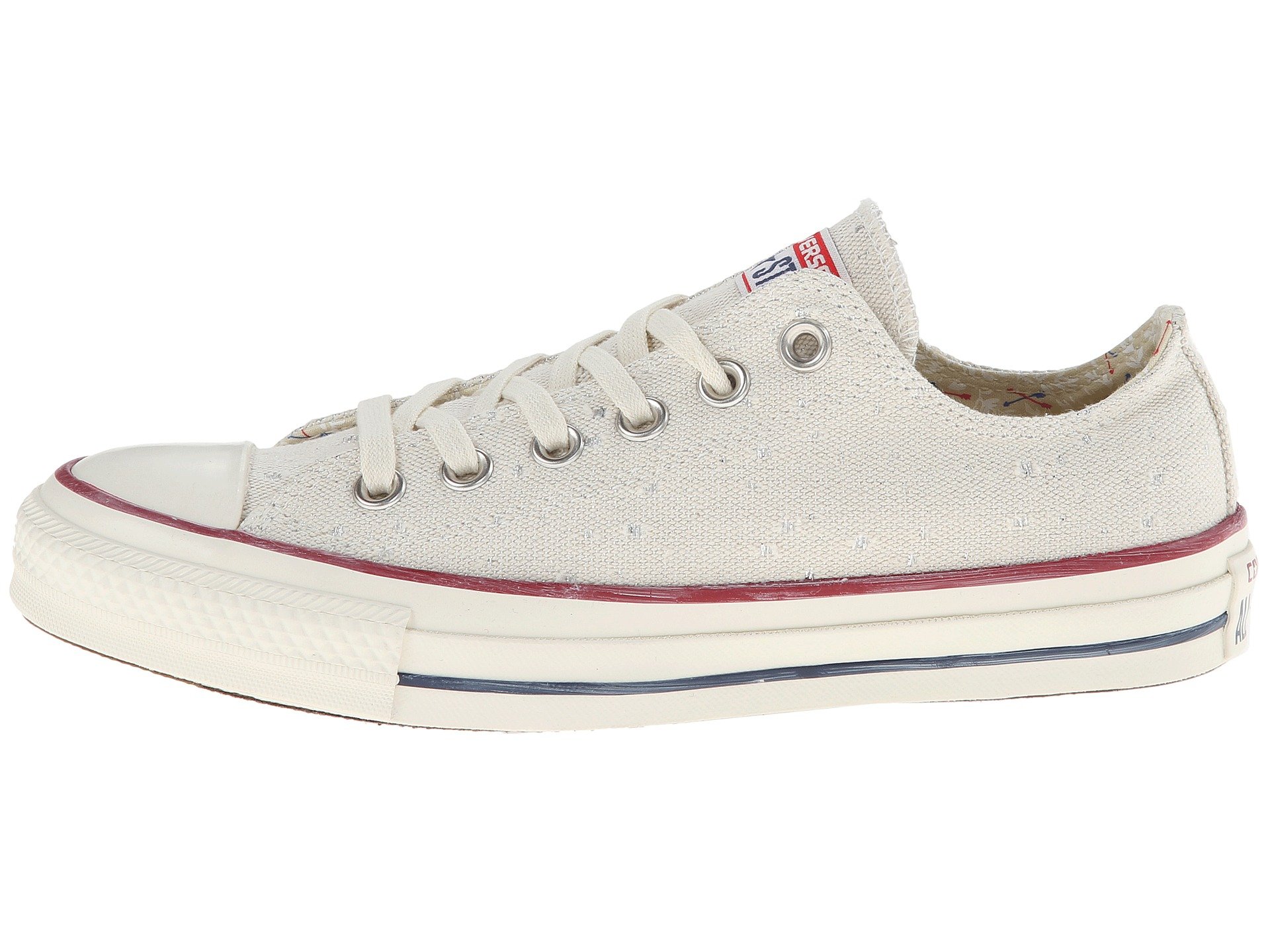 Lyst - Converse Chuck TaylorÂ® All StarÂ® Sparkle Lurex Ox in White