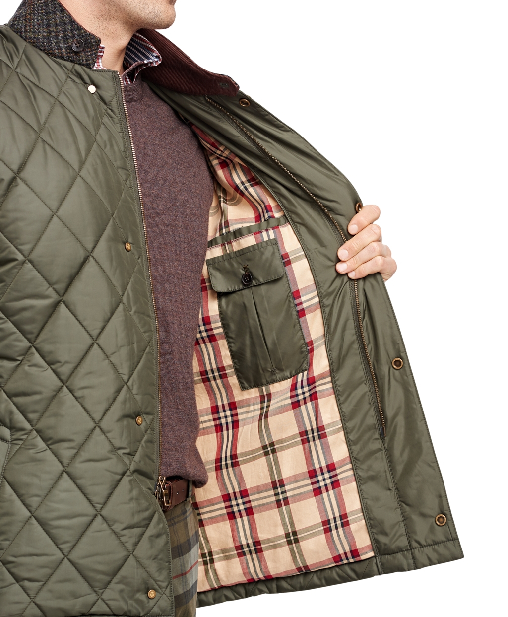Lyst Brooks Brothers Quilted Jacket in Green for Men