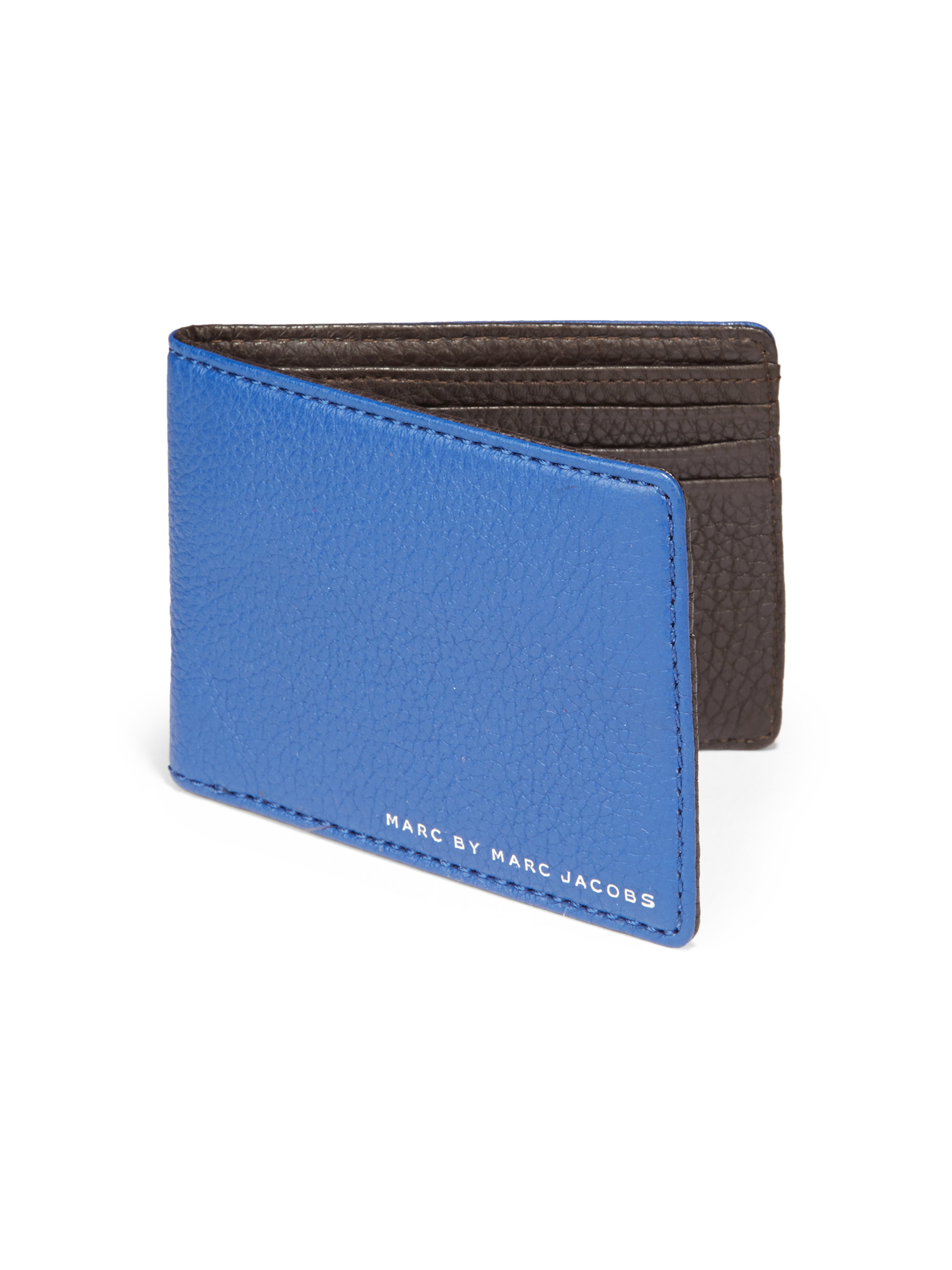 Marc by marc jacobs Martin Leather Wallet in Blue for Men | Lyst