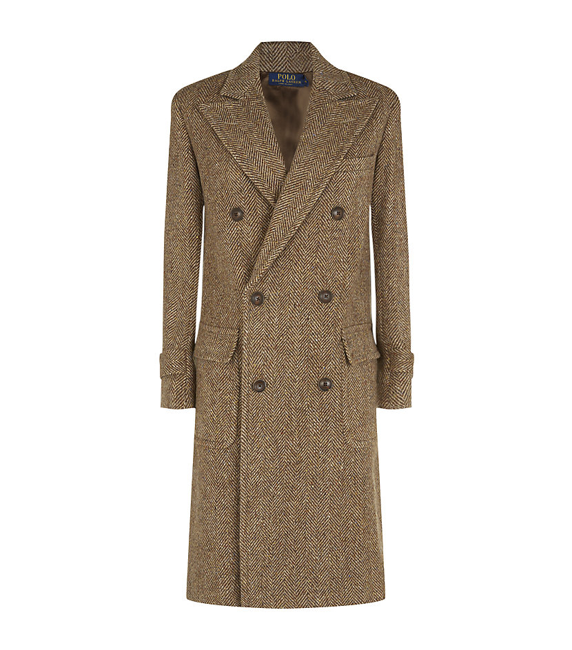 lauren ralph lauren double breasted herringbone wool jacket