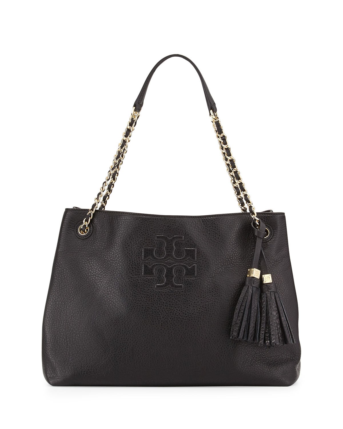 Tory Burch | Black Thea Large Chain Tote Bag | Lyst