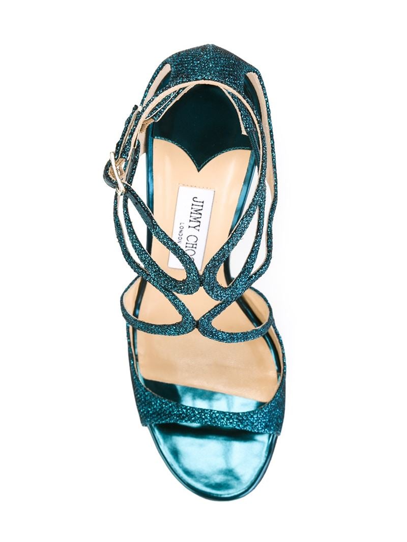 jimmy choo blue sandals