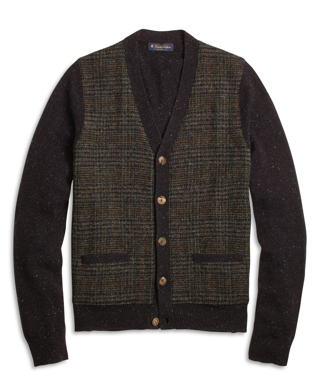 Brooks Brothers Harris Tweed Buttonfront Cardigan in Grey (Gray) for
