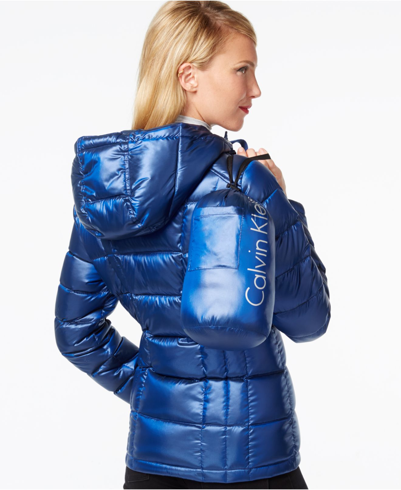 calvin klein hooded metallic puffer coat Cheaper Than Retail Price> Buy ...