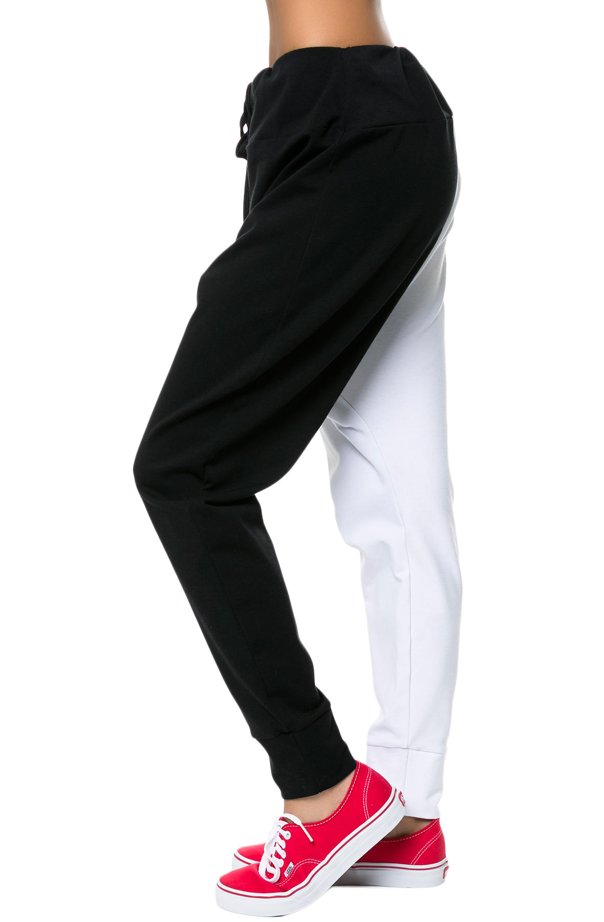 Download Gag threads Yin Yang Drop Crotch Joggers - Half Black ...