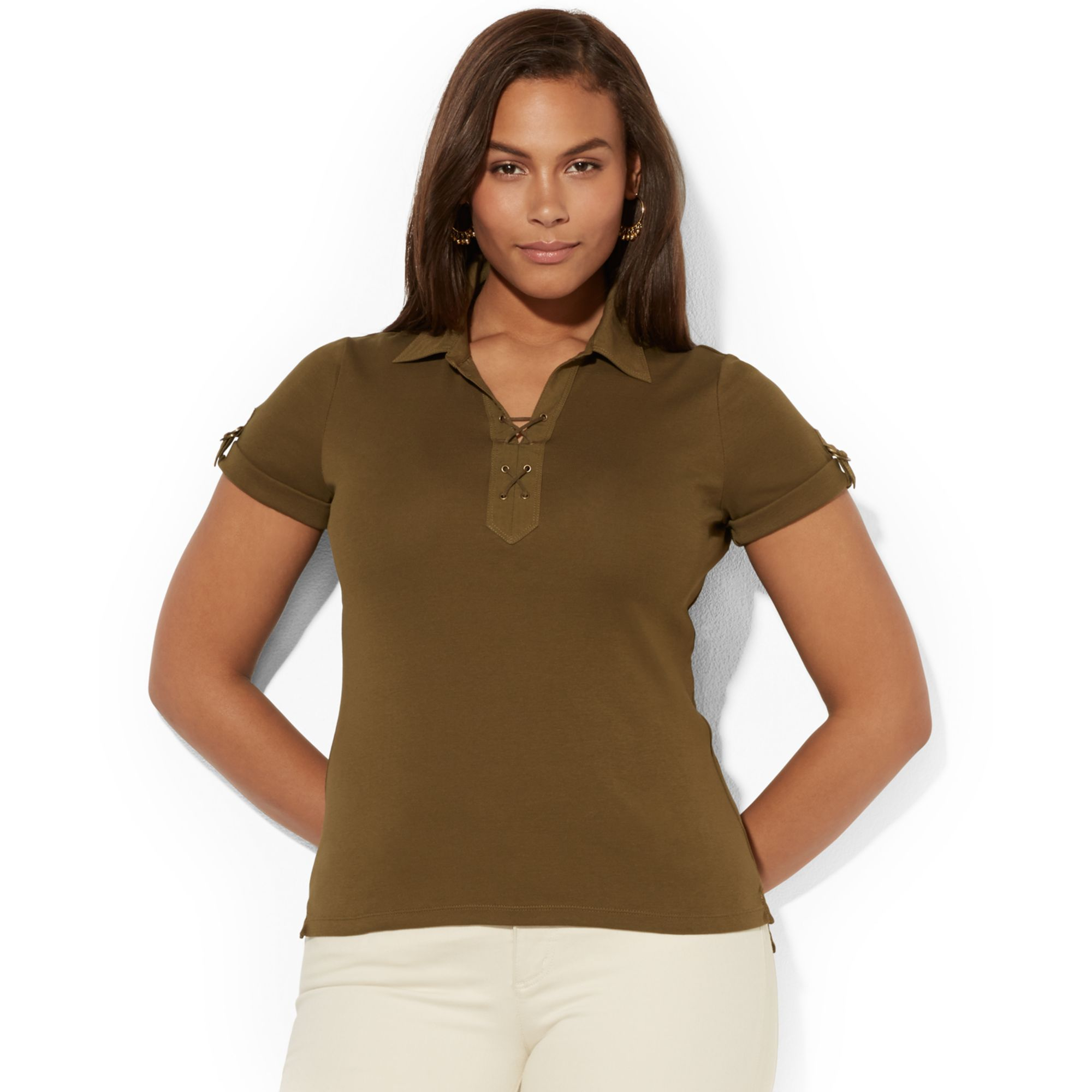 ralph lauren women's plus size polo shirts