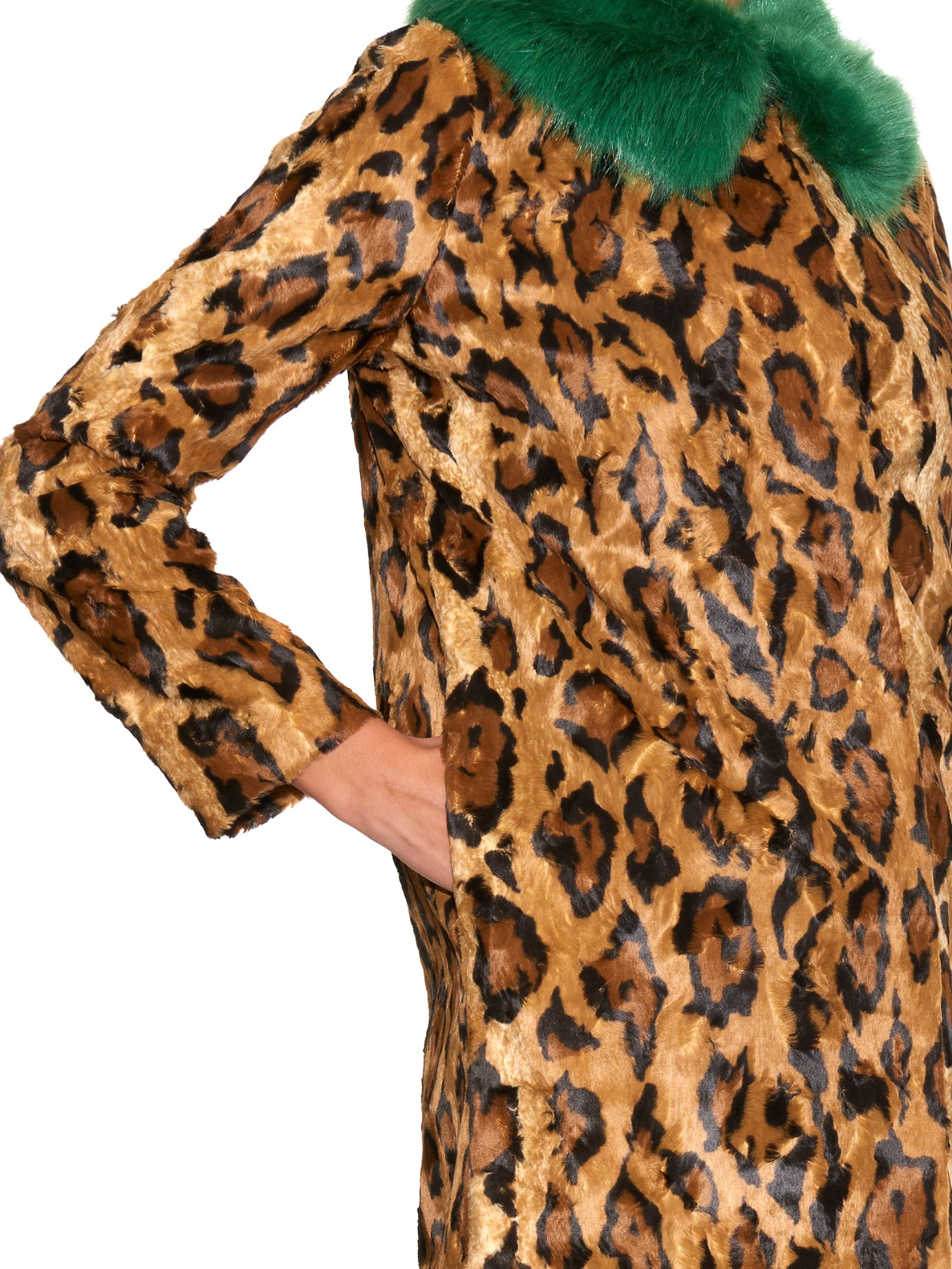 Lyst - Shrimps Papa Puss Jaguar-print Faux-fur Coat in Brown
