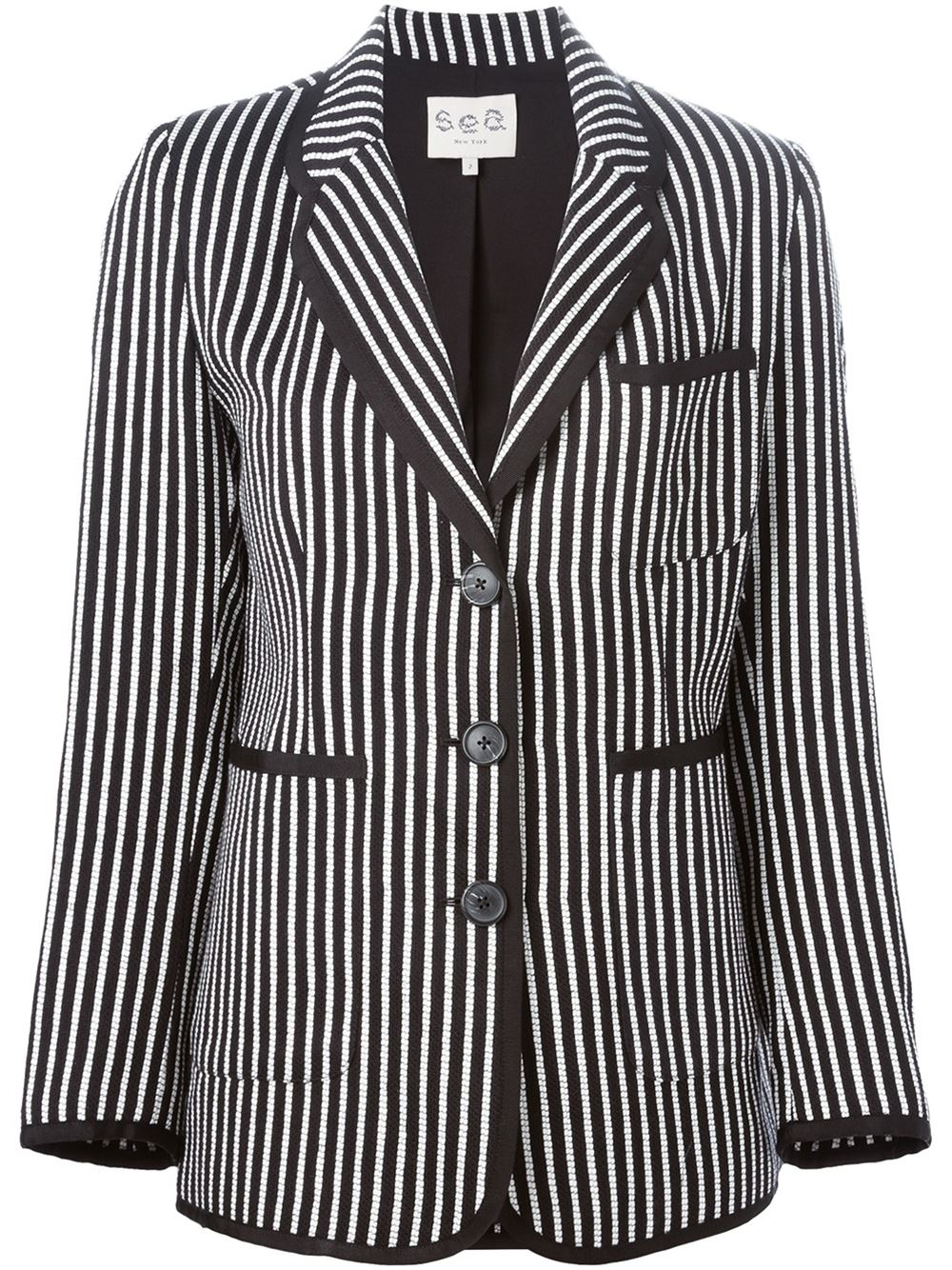 Black striped coat