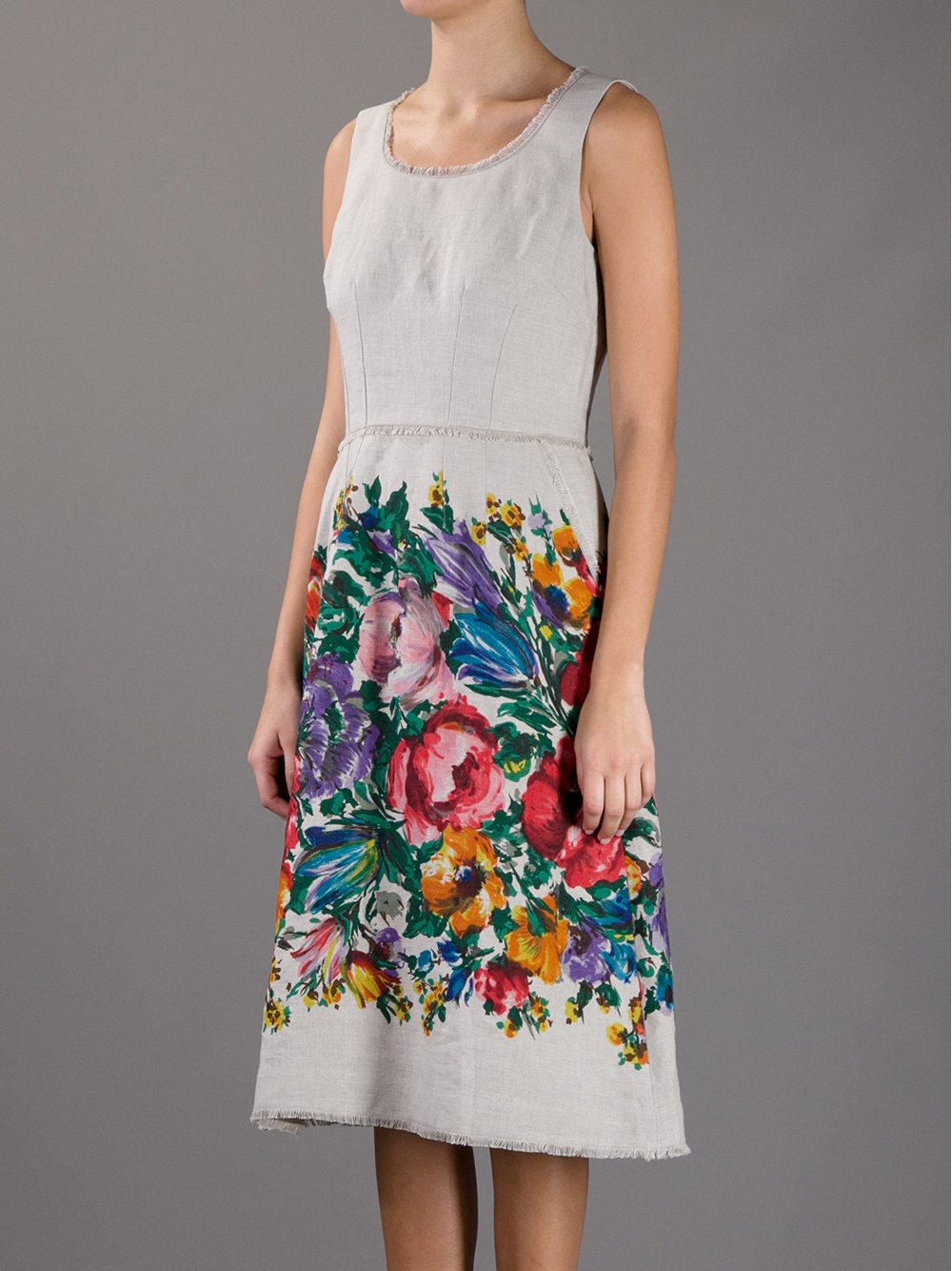 Lyst Dolce & gabbana Floral Print Dress