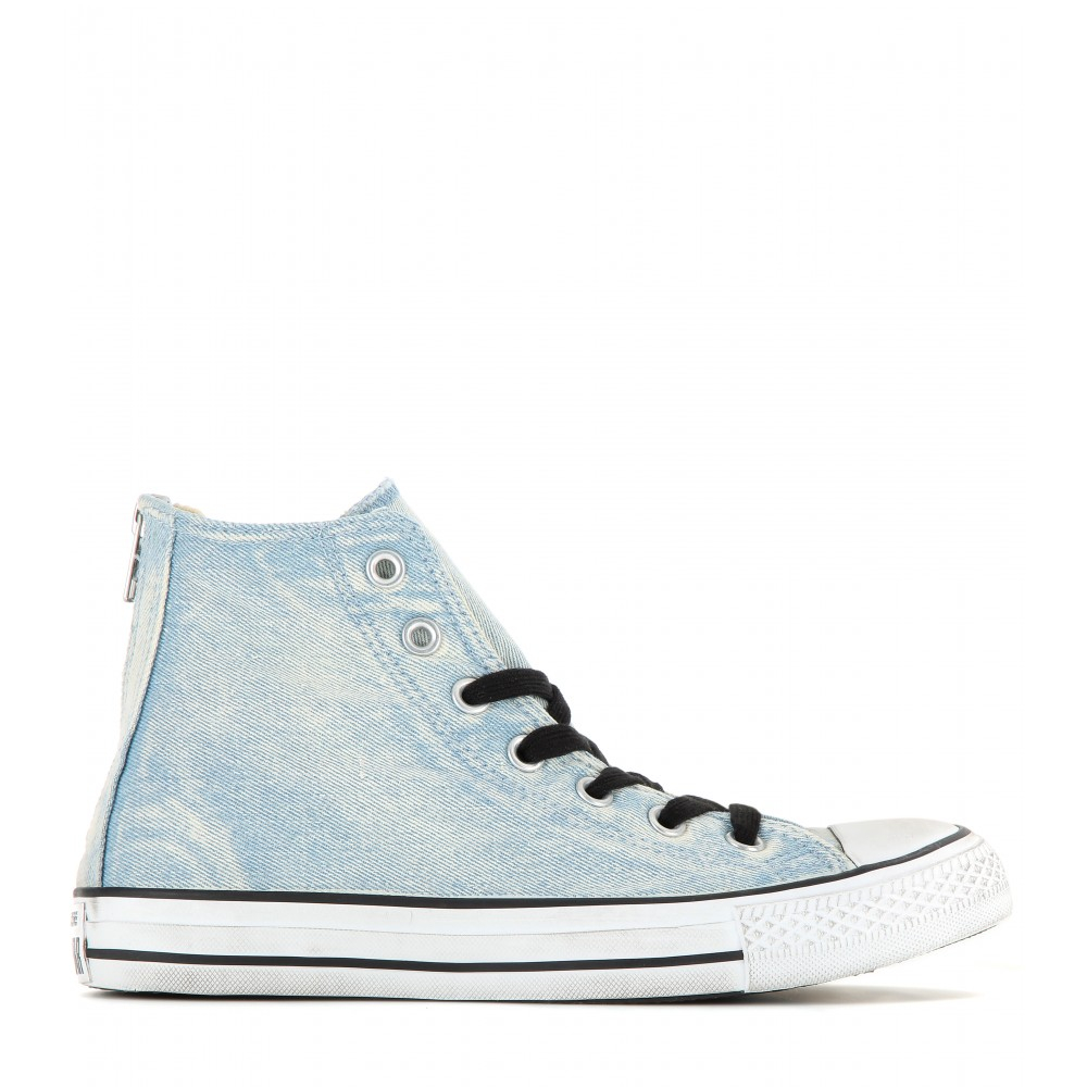 Converse Chuck Taylor Back Zip Hightop Sneakers in Blue Lyst