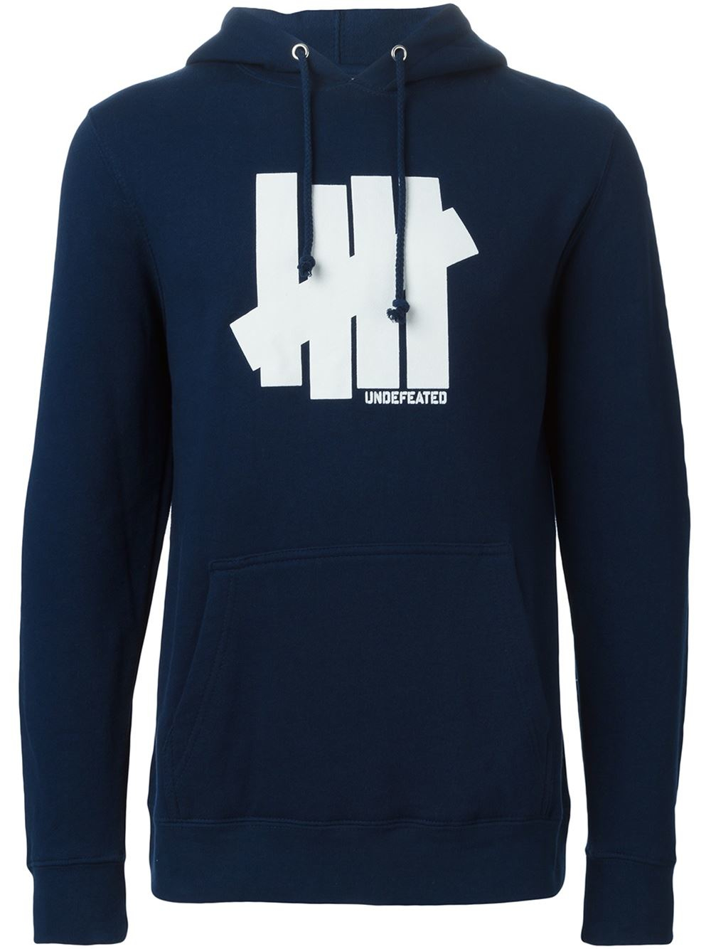 Lyst - Undefeated Logo Print Hoodie in Blue for Men