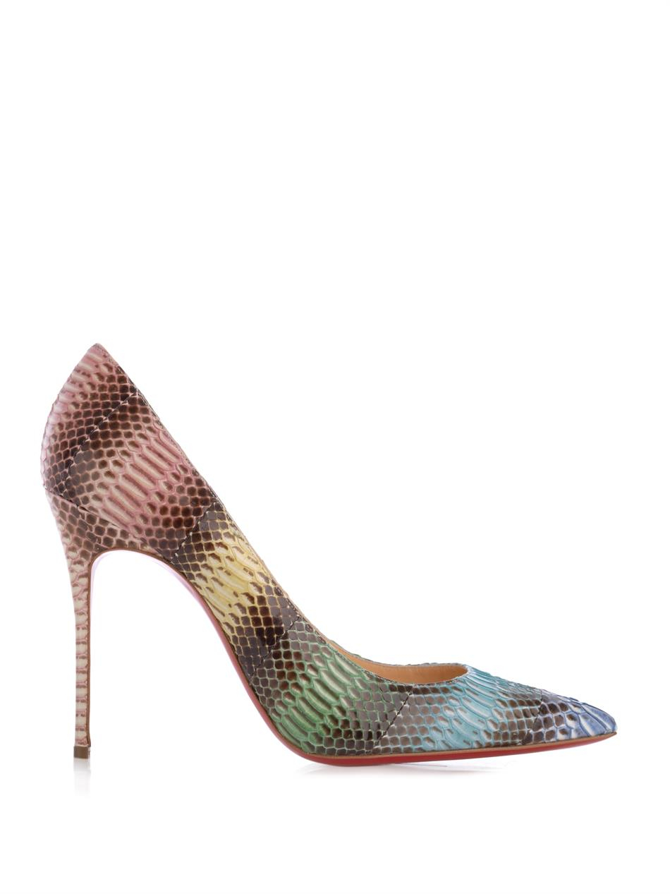 Christian louboutin Decollete 100Mm Watersnake Pumps in Multicolor ...  