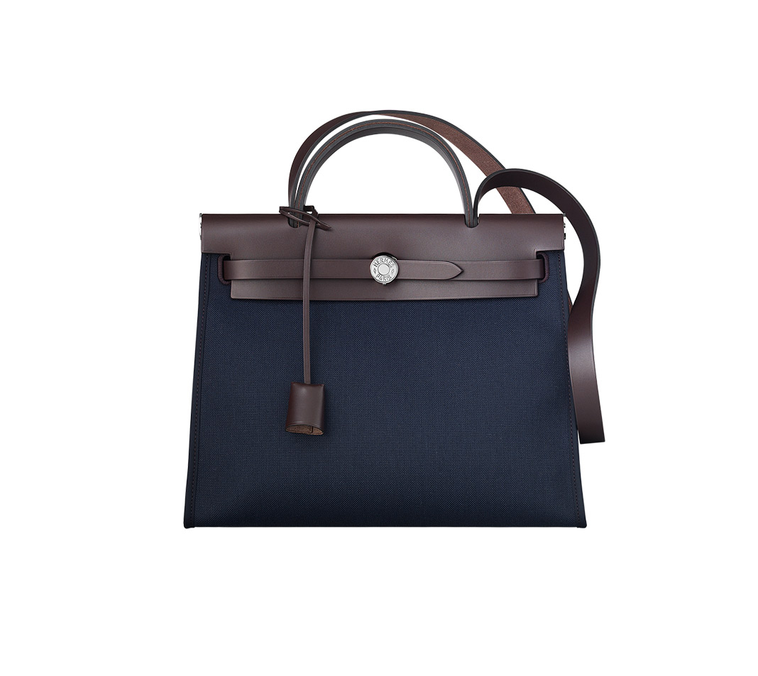 Hermès Herbag Zip in Blue (BL MARINE/EBENE) | Lyst