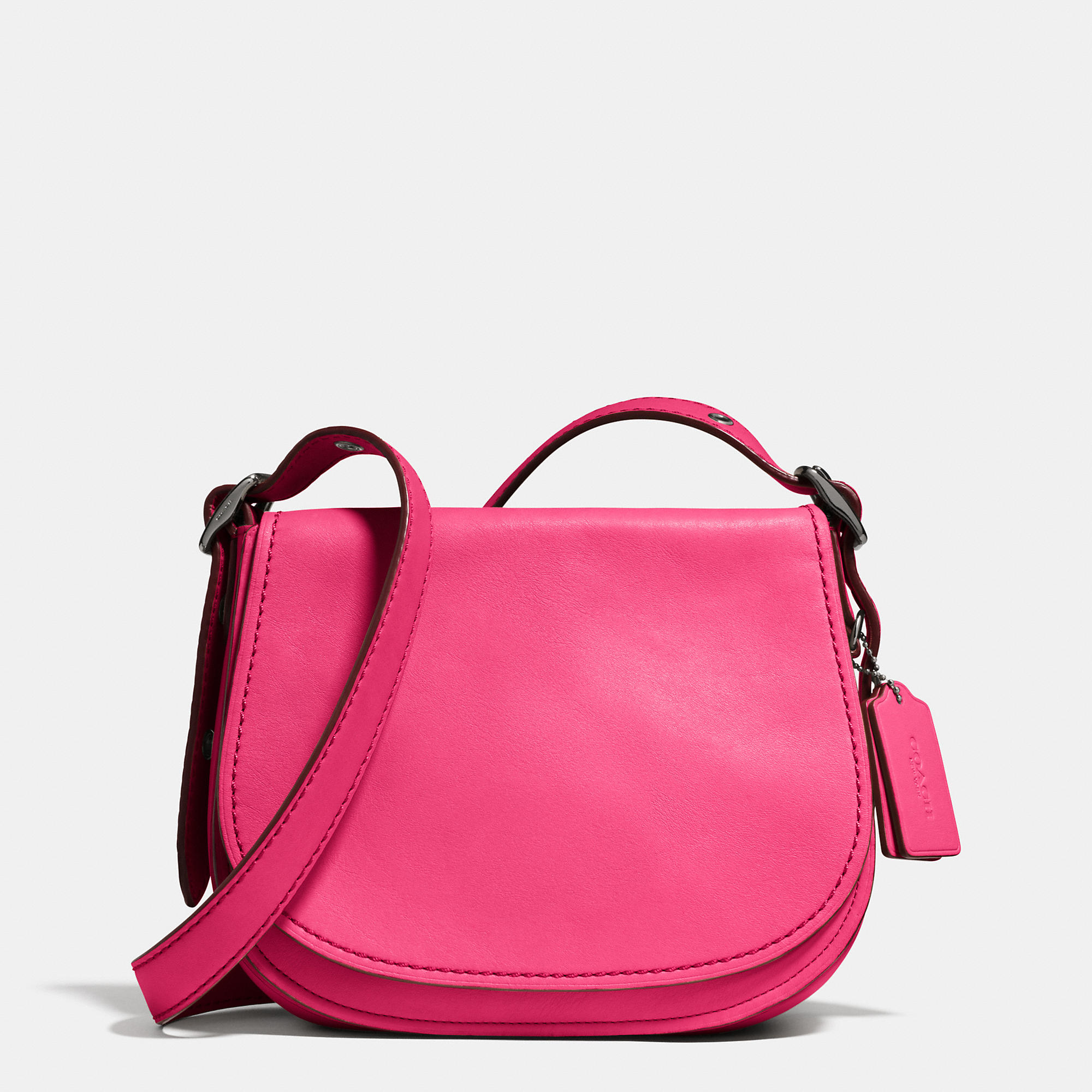 Lyst - Coach Saddle Bag 23 In Glovetanned Leather in Pink