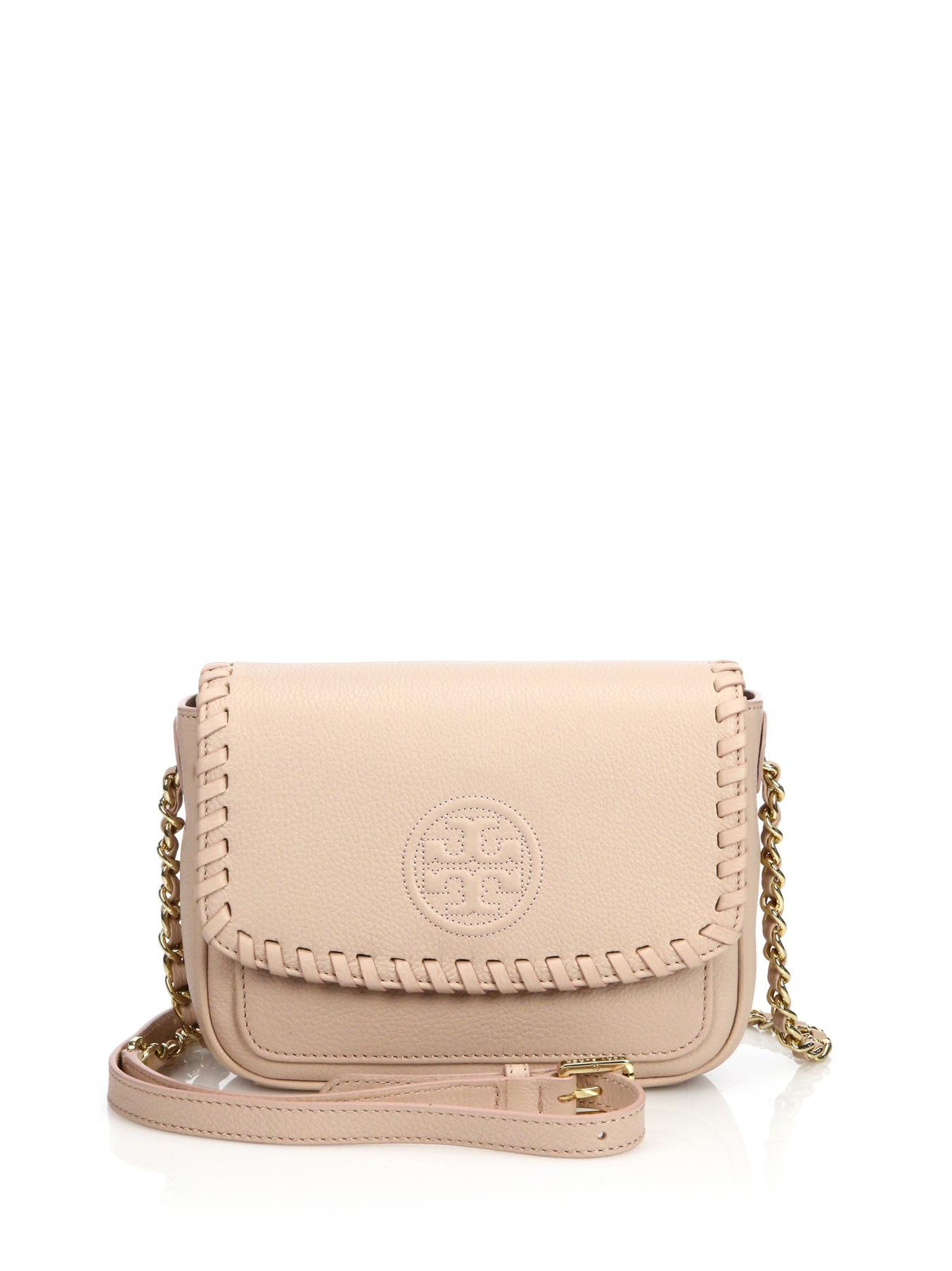 Lyst Tory Burch Marion Mini Crossbody Bag In Brown Gallery