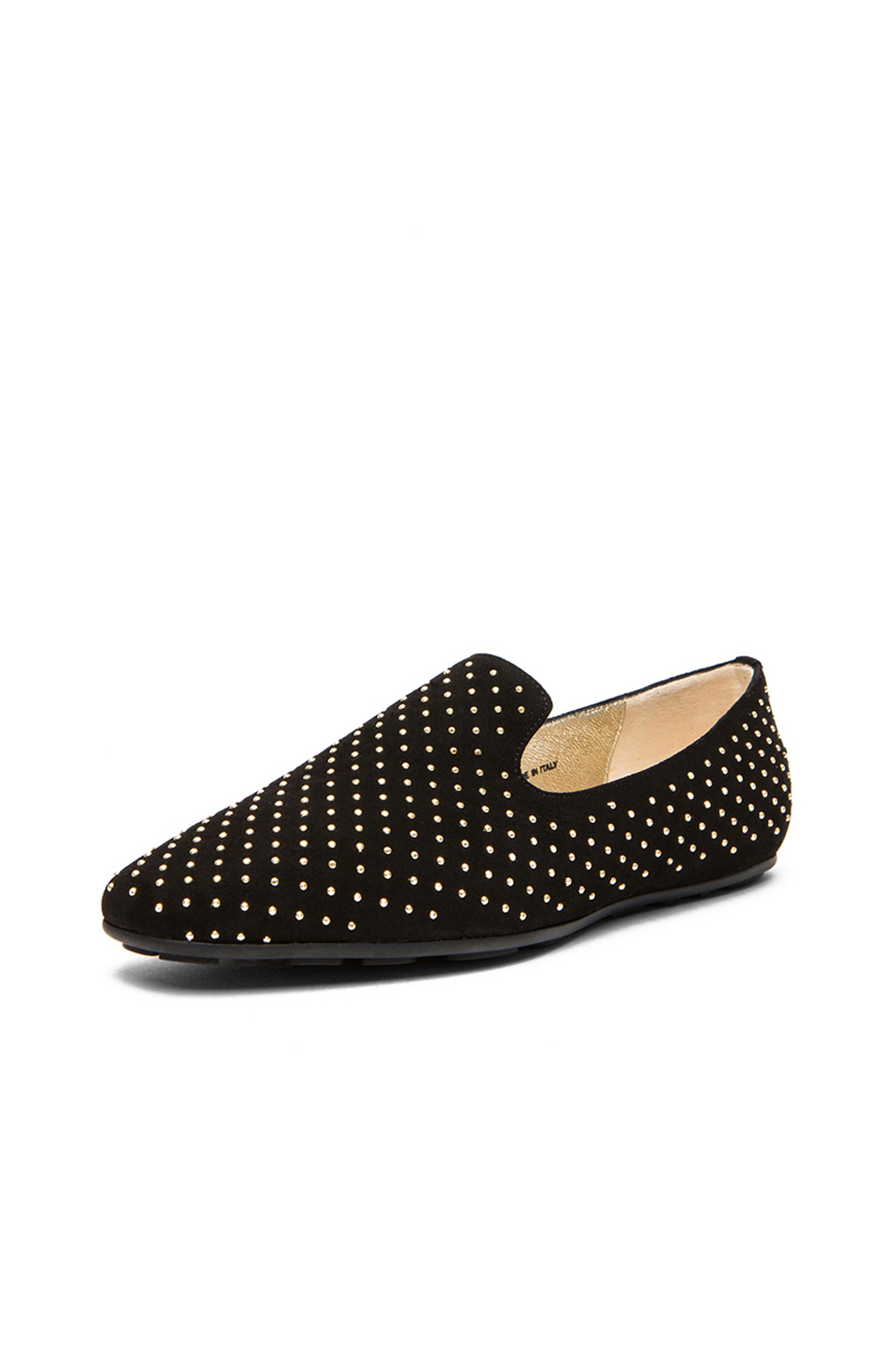 Lyst - Jimmy choo Wheel Weekend Studded Flat in Black