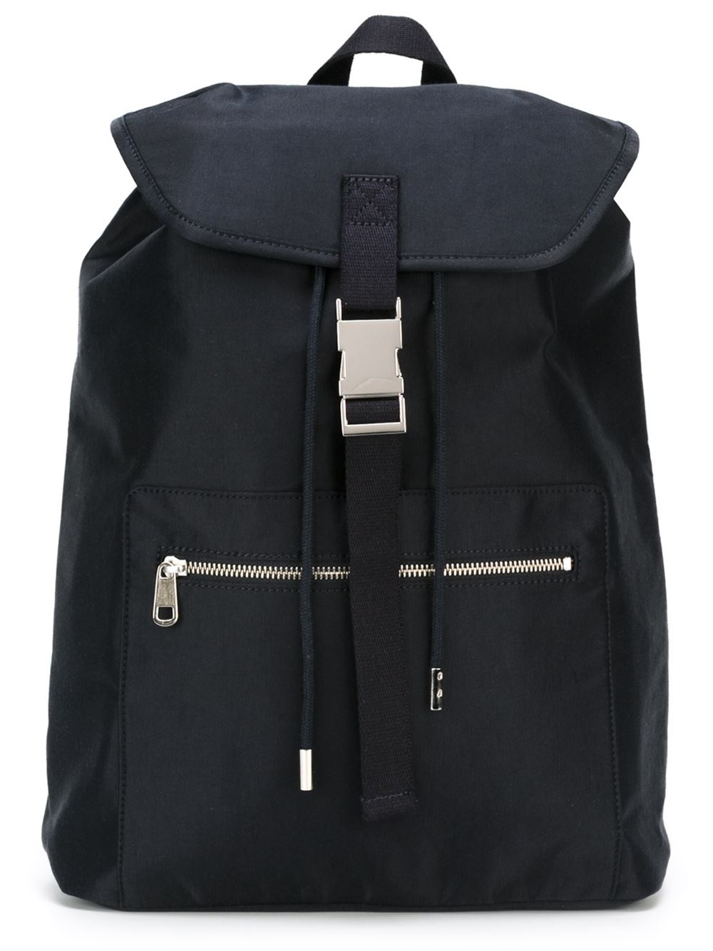 navy blue drawstring backpack