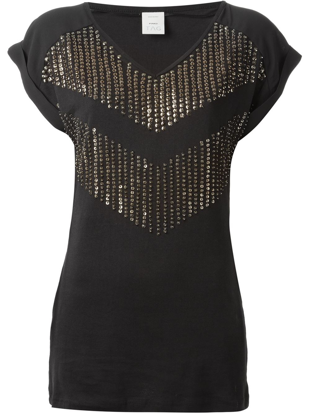 t shirt with sequin embellishment