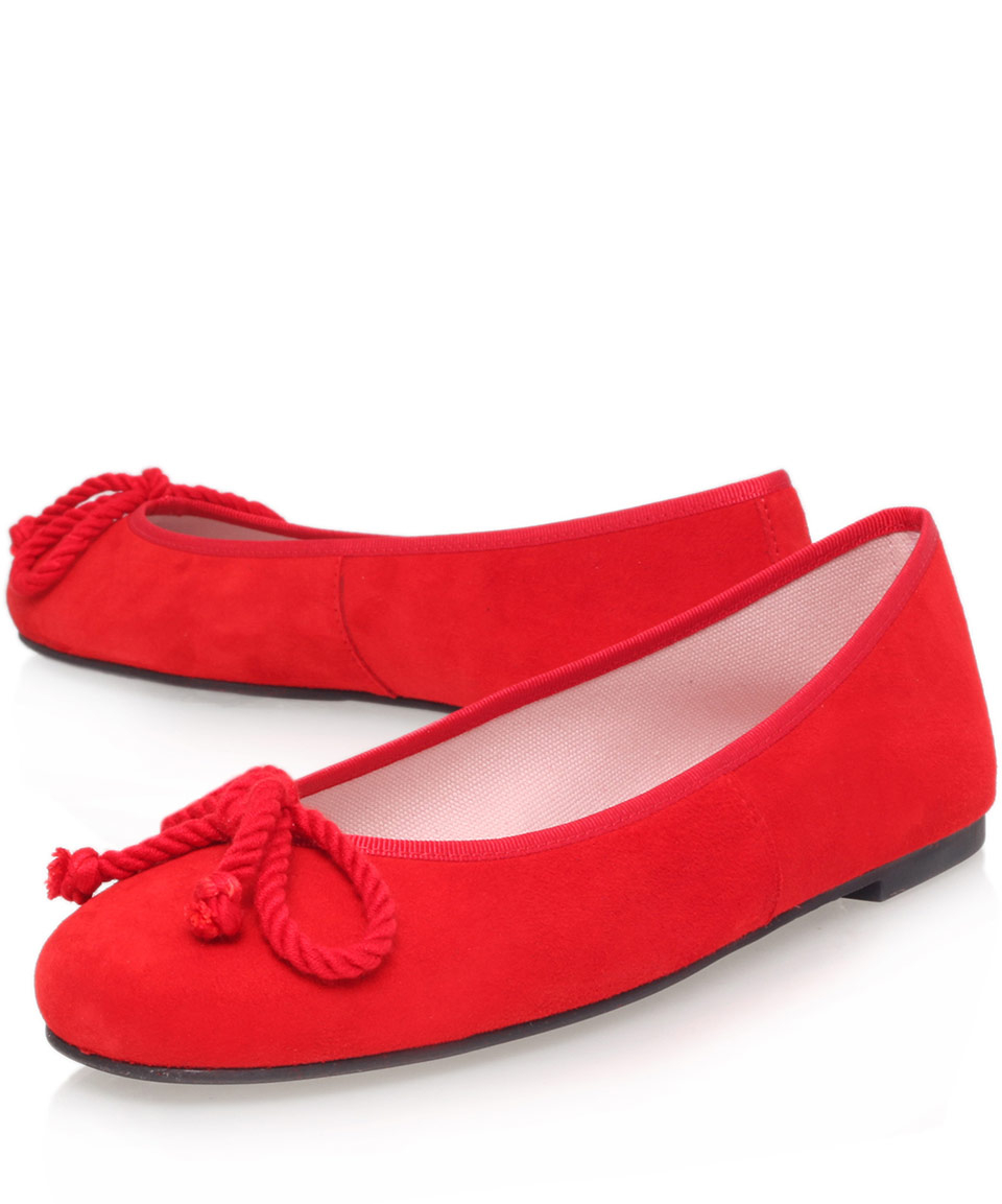 Lyst - Pretty Ballerinas Red Ami Suede Ballerina Flats in Red
