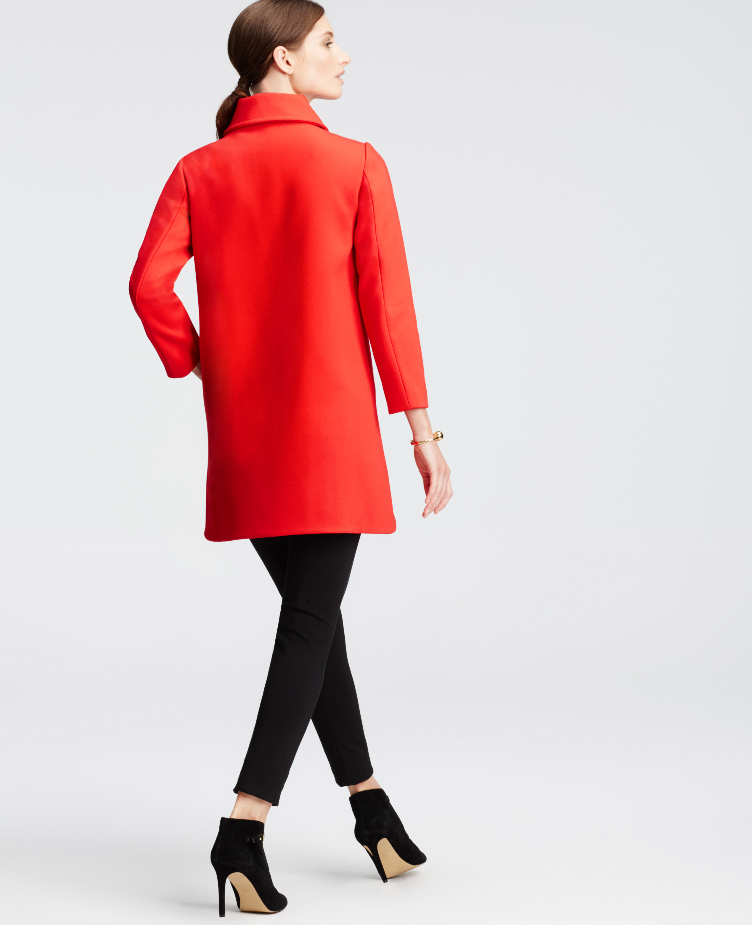 Lyst - Ann Taylor Petite Red Statement Coat in Red