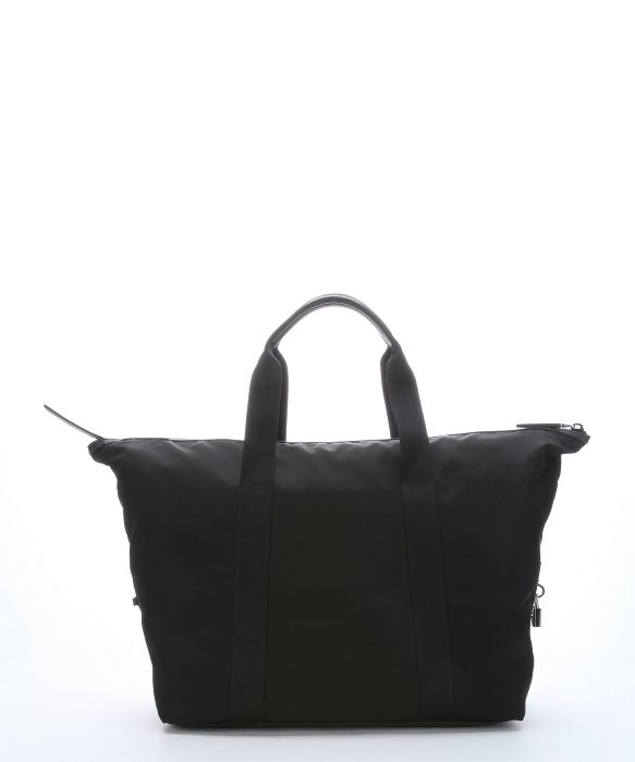 Prada Black Leather Trimmed Nylon Duffel Bag in Black | Lyst  