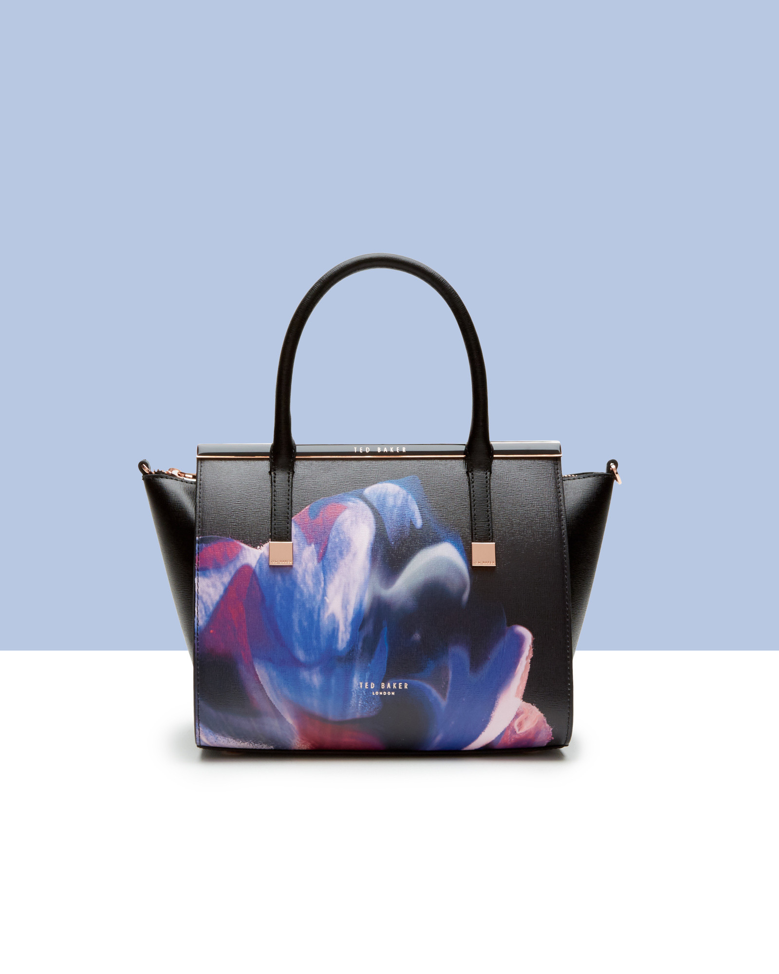 Ted Baker Cosmic Bloom Leather Tote Bag In Black Lyst Gallery