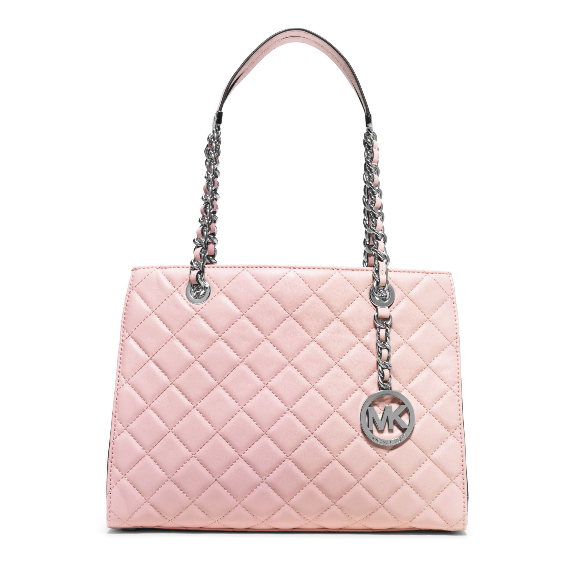Lyst Michael Kors Susannah Medium Quilted Leather Tote In Pink Gallery