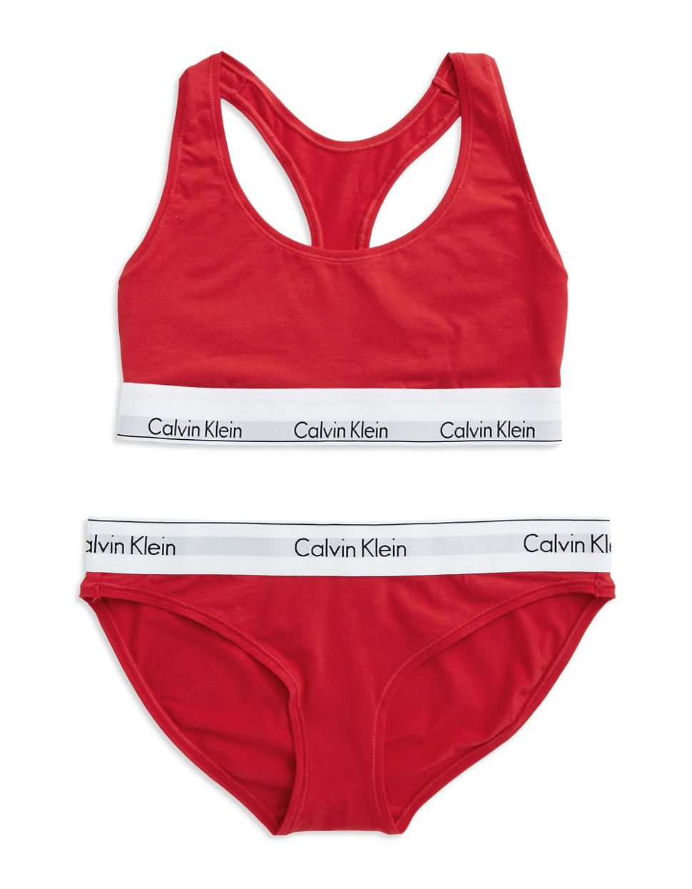 Lyst Calvin Klein Lounge Bra And Bikini Set In Red