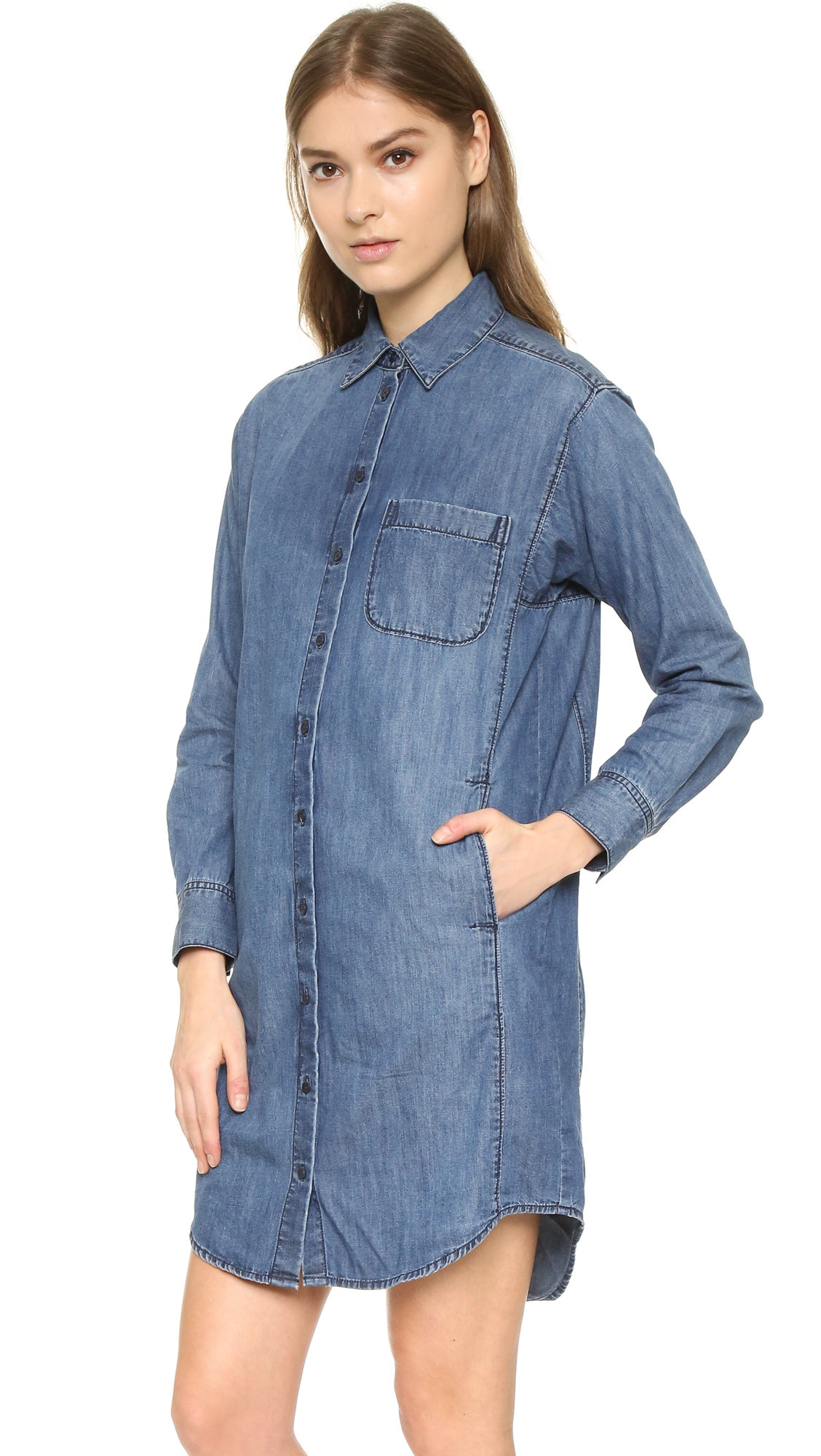 Madewell Denim Cozy Shirtdress in Chambray (Blue) - Lyst