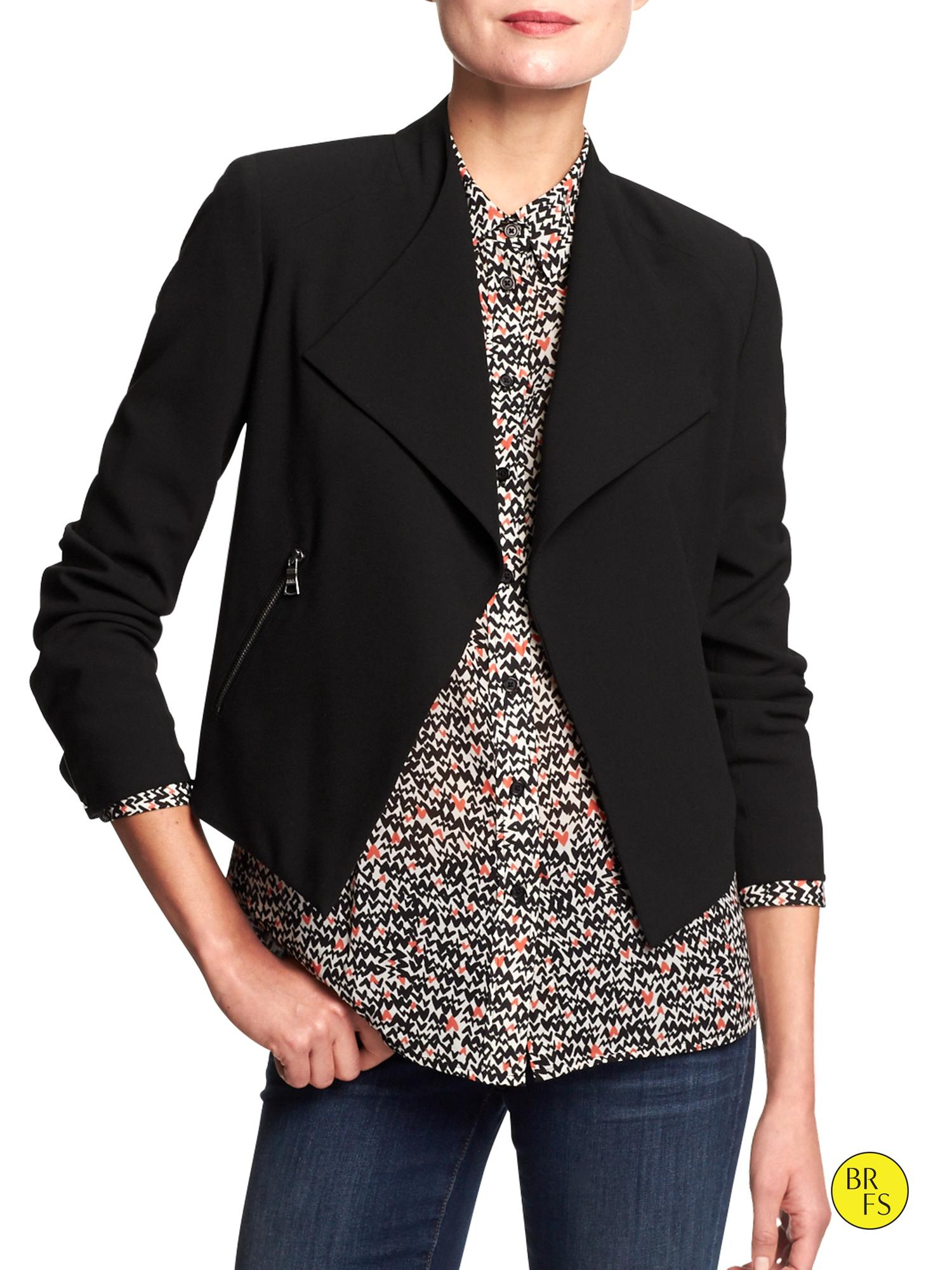 Lyst Banana Republic Factory Soft Blazer in Black