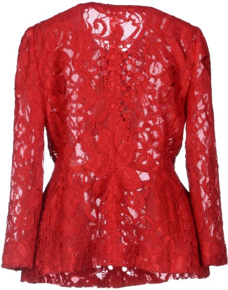 Dolce & Gabbana Blazer in Red | Lyst