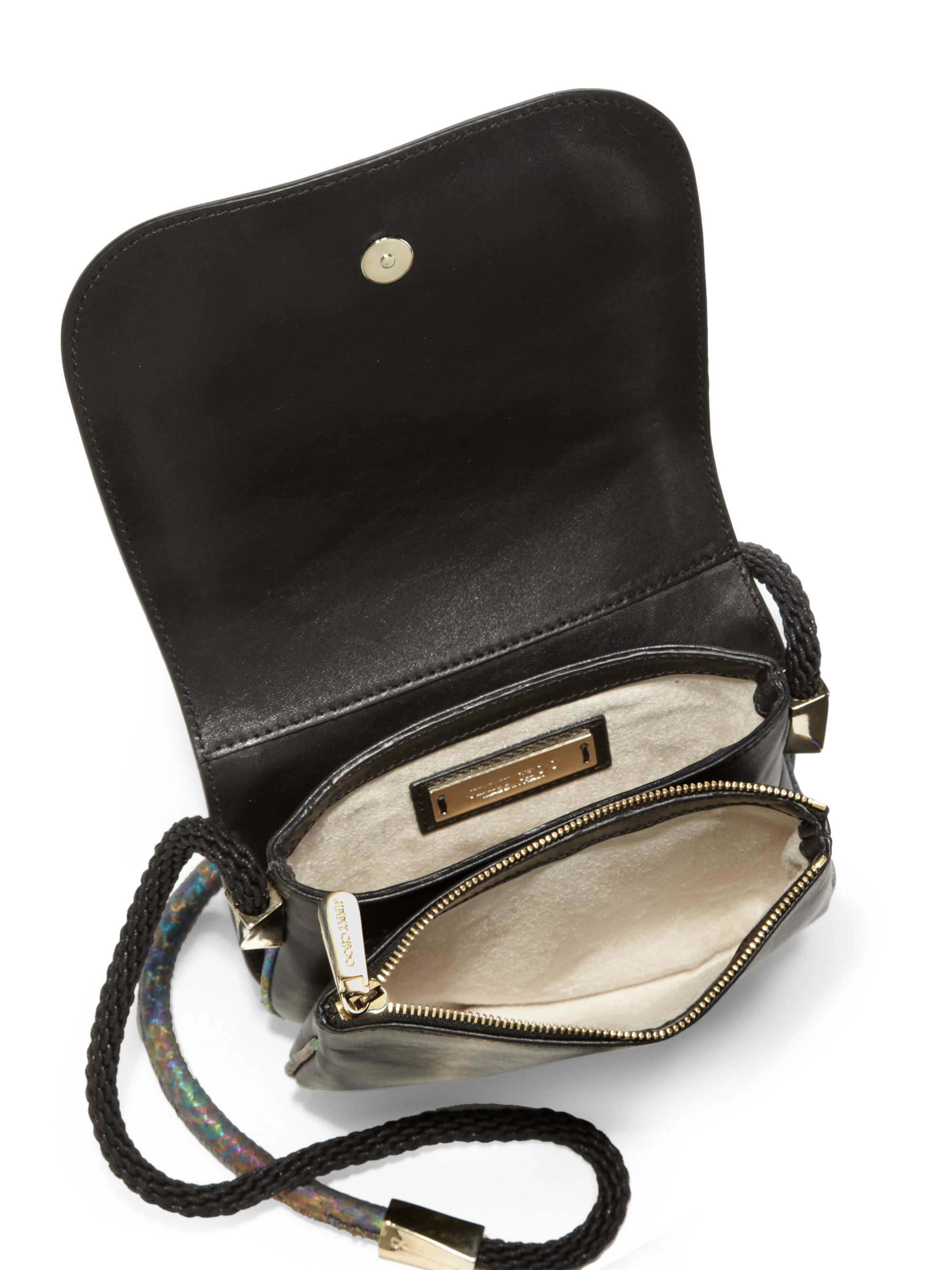 black snakeskin shoulder bag