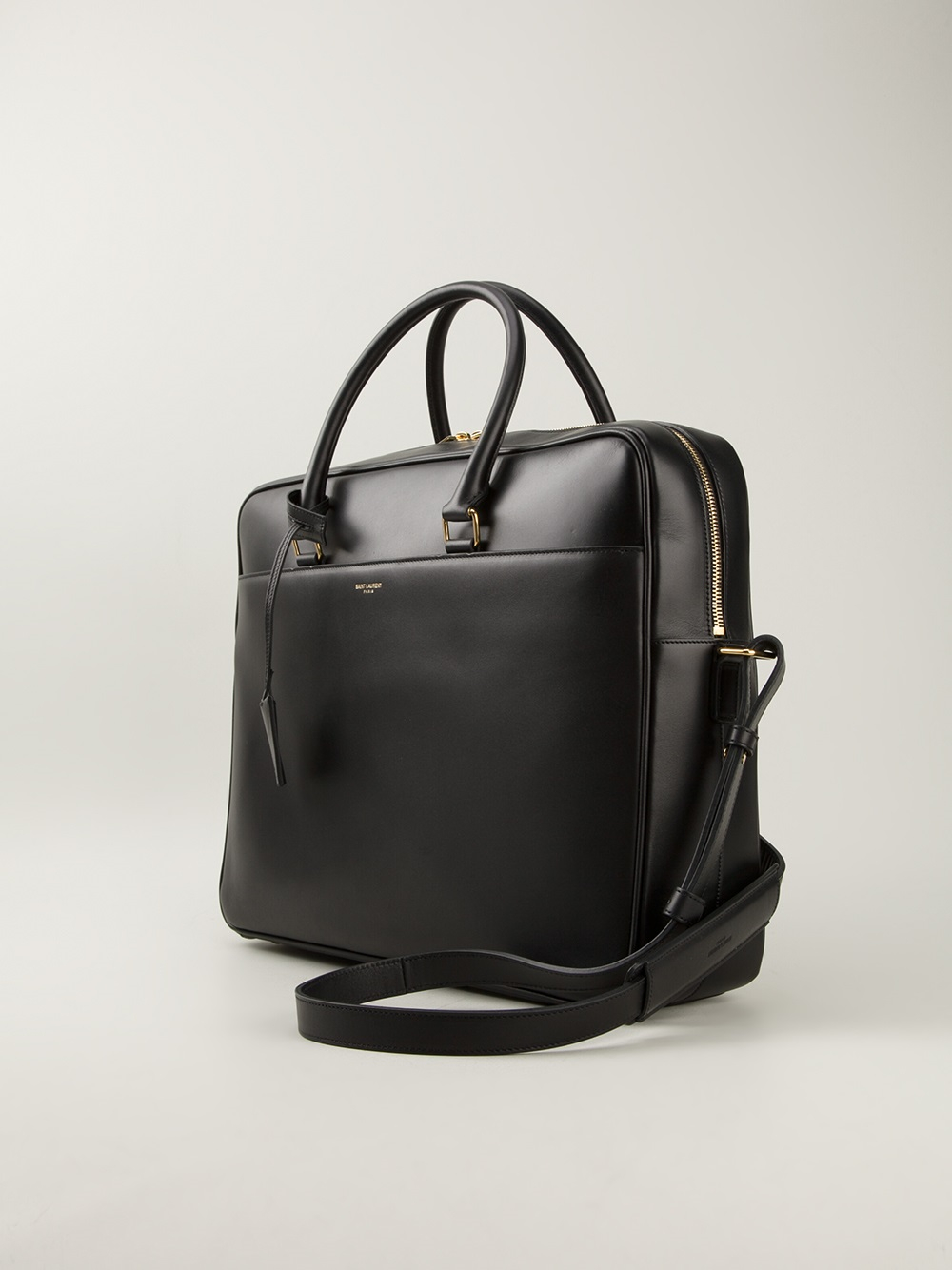 Lyst - Saint Laurent Small Classic Duffle Briefcase in Black for Men