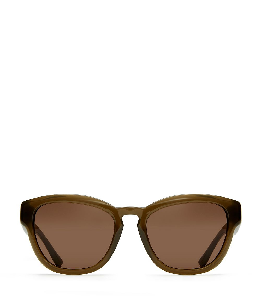 burch mirror t square cat eye sunglasses in brown burch mirror t square cat eye sunglasses in brown