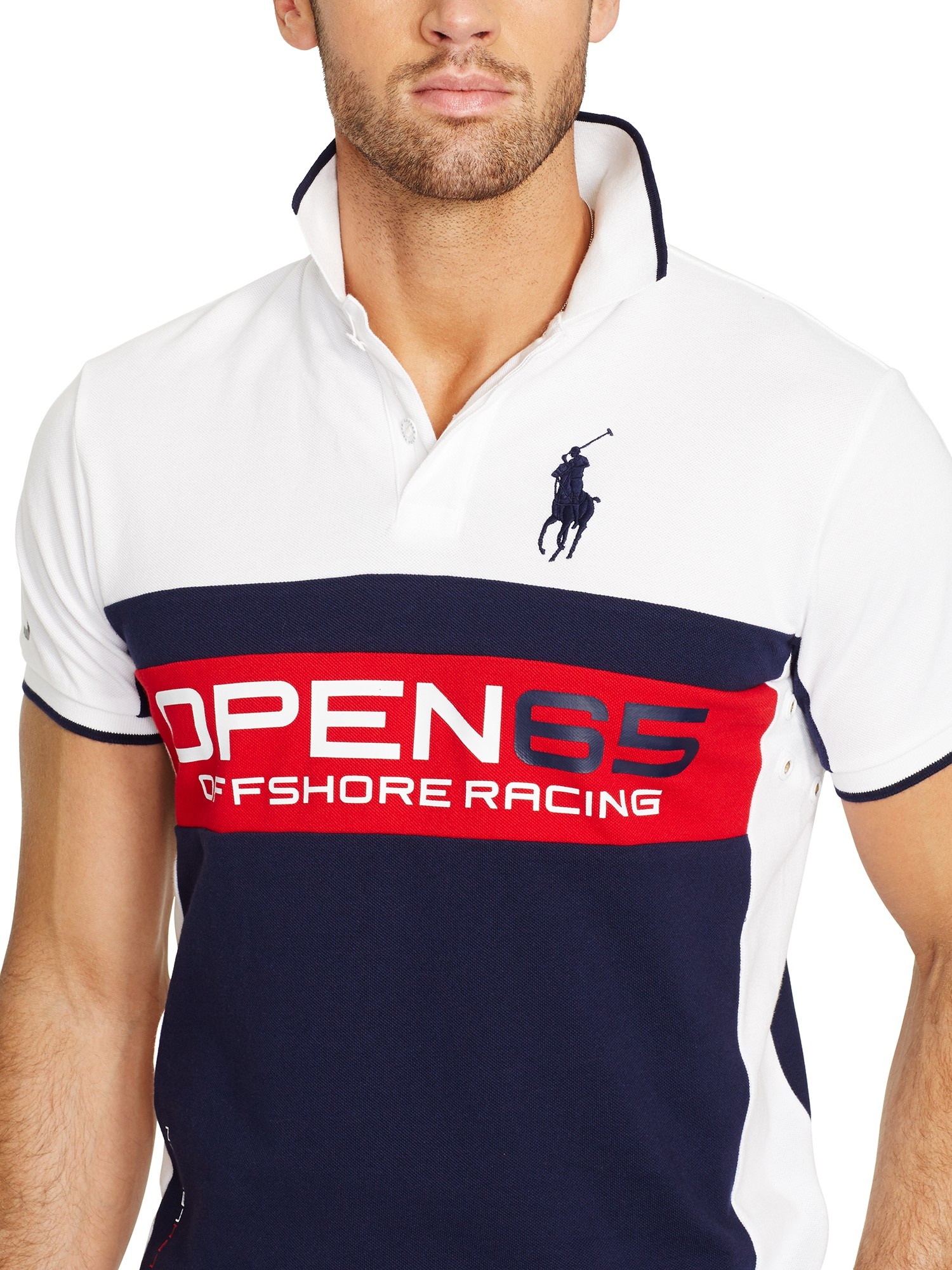Polo ralph lauren America's Cup Tipped Collar Polo Shirt in Blue for ...