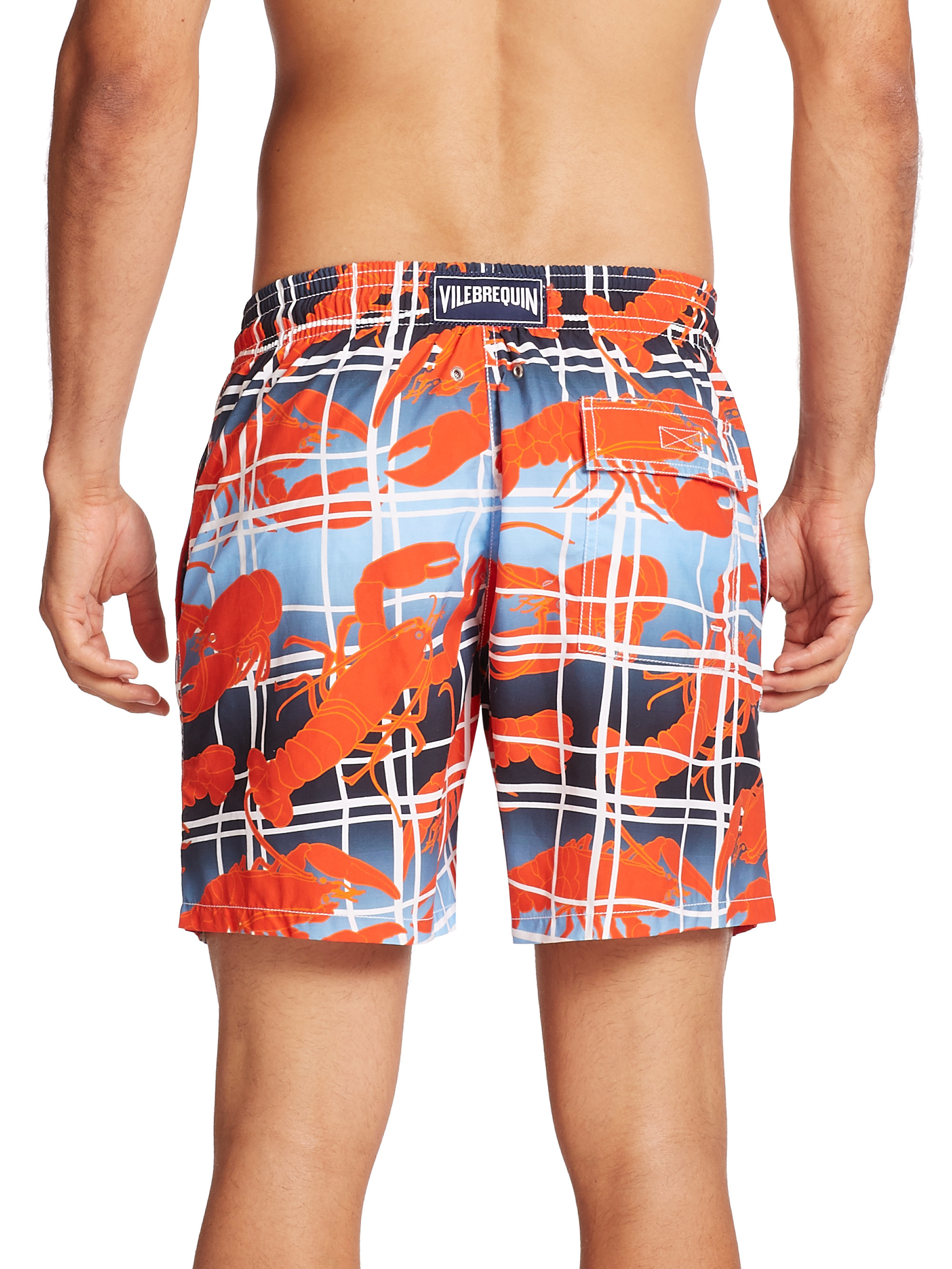 Lyst Vilebrequin Moorea Lobster Swim Trunks in Orange for Men