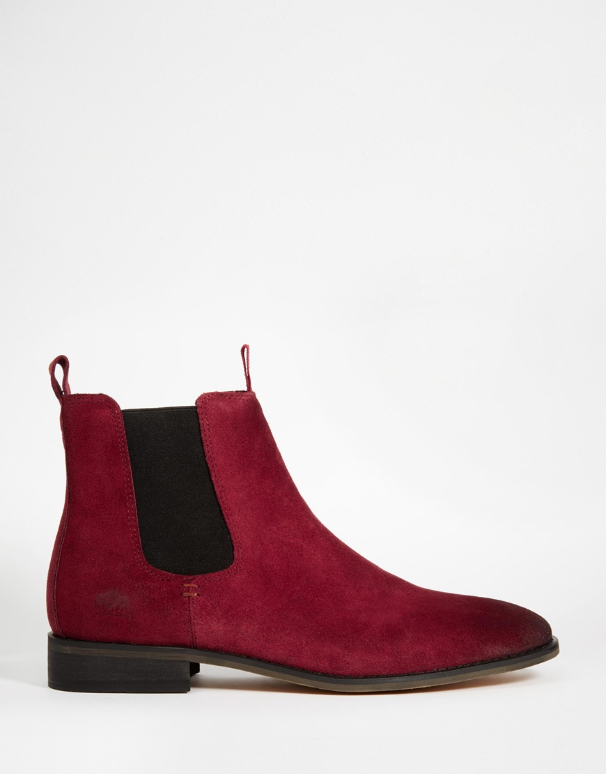 red chelsea boots for men