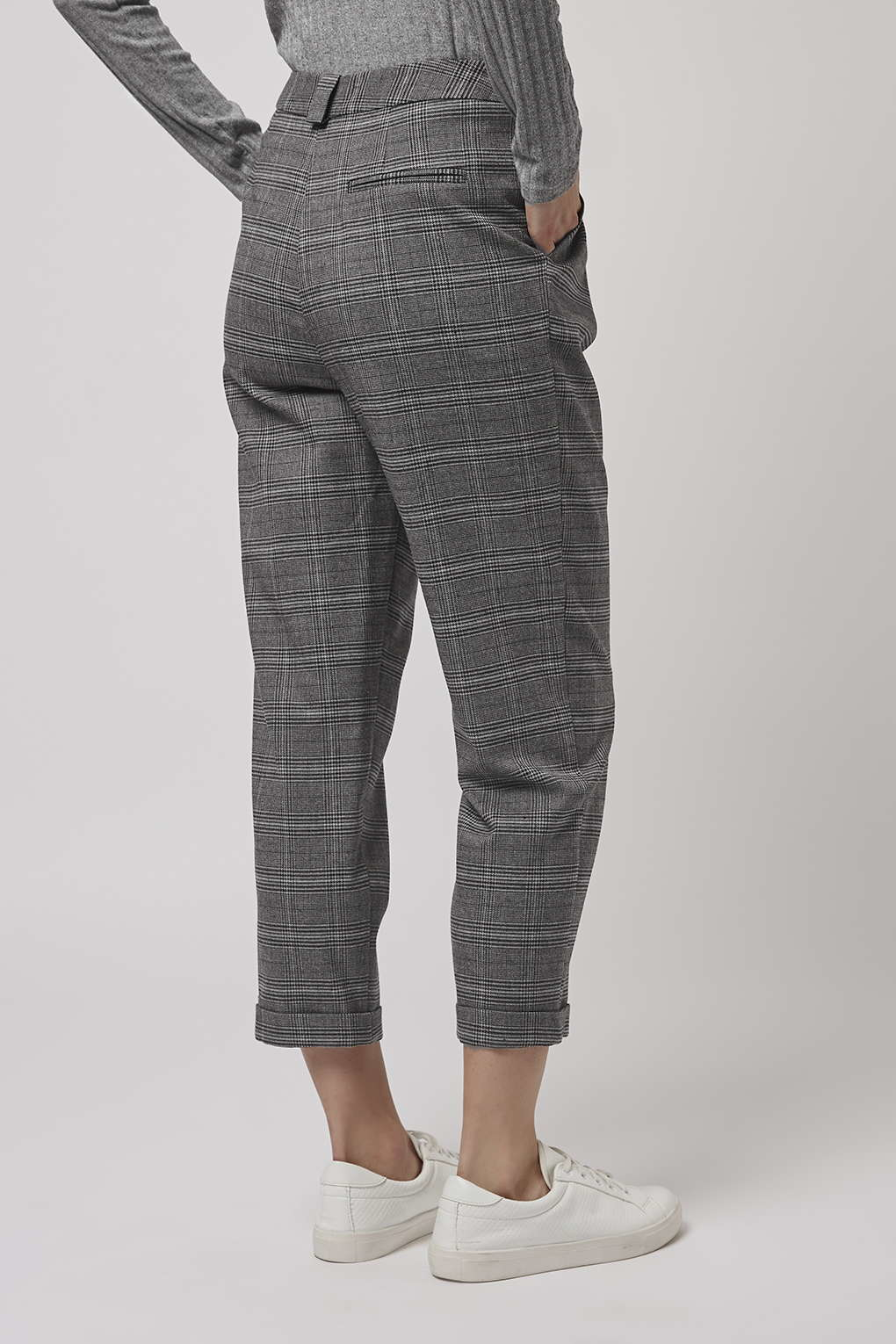 topshop-check-peg-trousers-in-gray-lyst