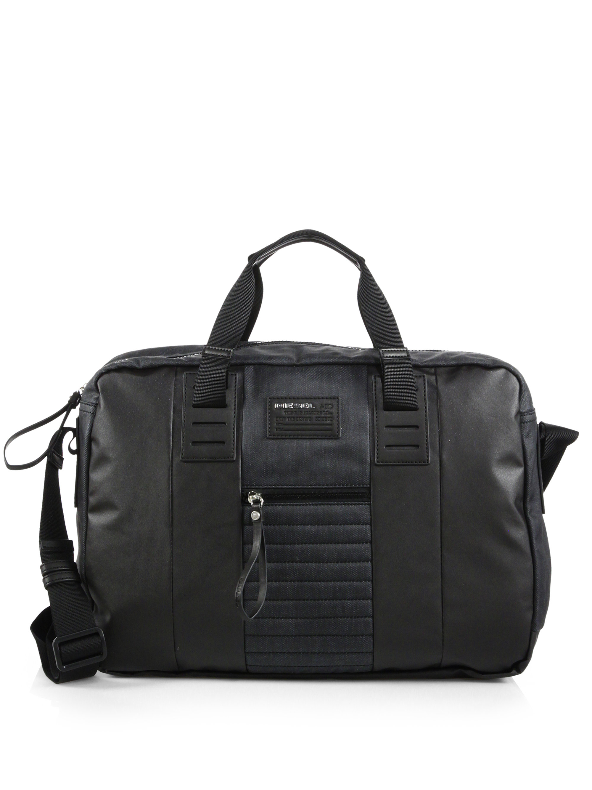 DIESEL B-king Denim Laptop Bag in Black for Men - Lyst