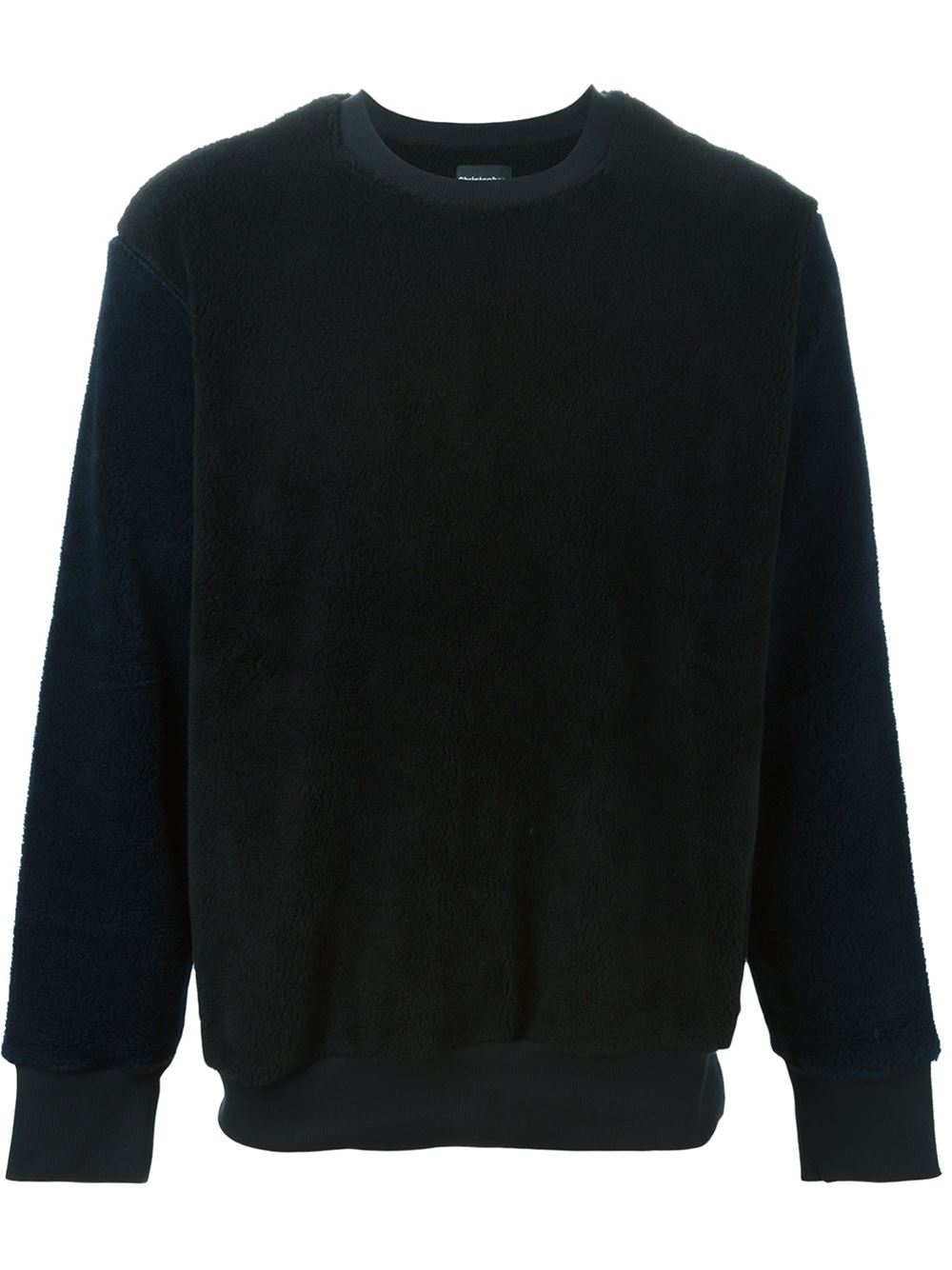 black crew neck sweatshirt