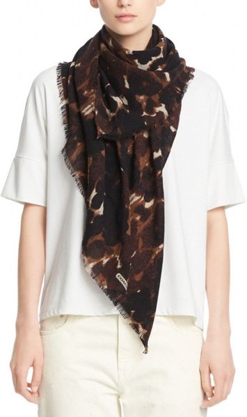 Coach Abstract Animal Oversized Square Scarf in Multicolor | Lyst