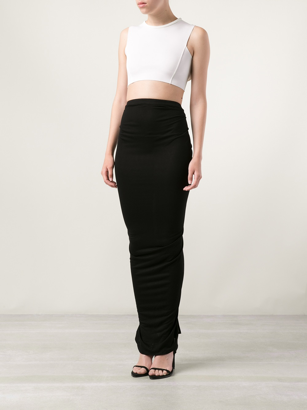 Givenchy Fitted Maxi Skirt in Black | Lyst
