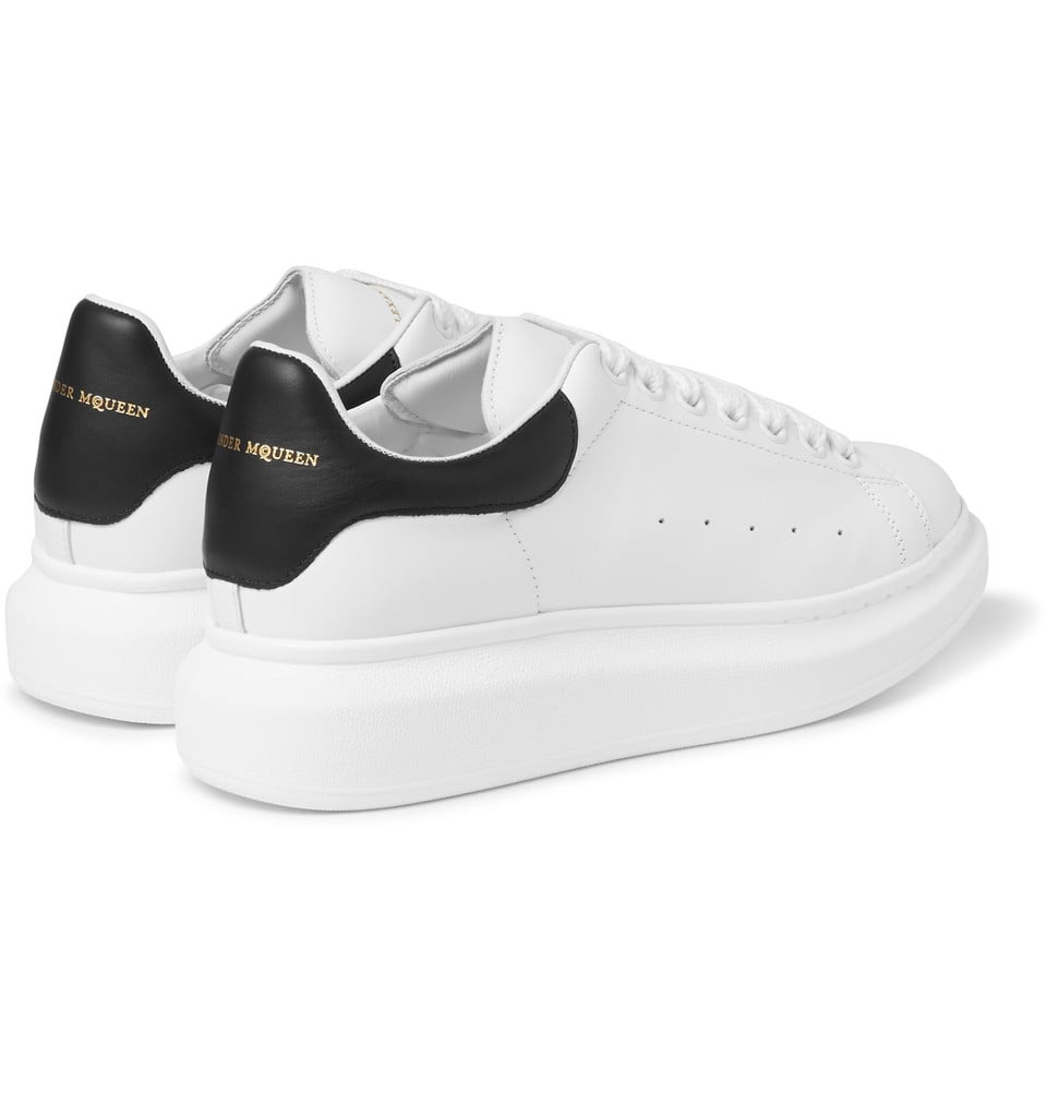 Alexander McQueen Leather Sneakers in White for Men - Lyst