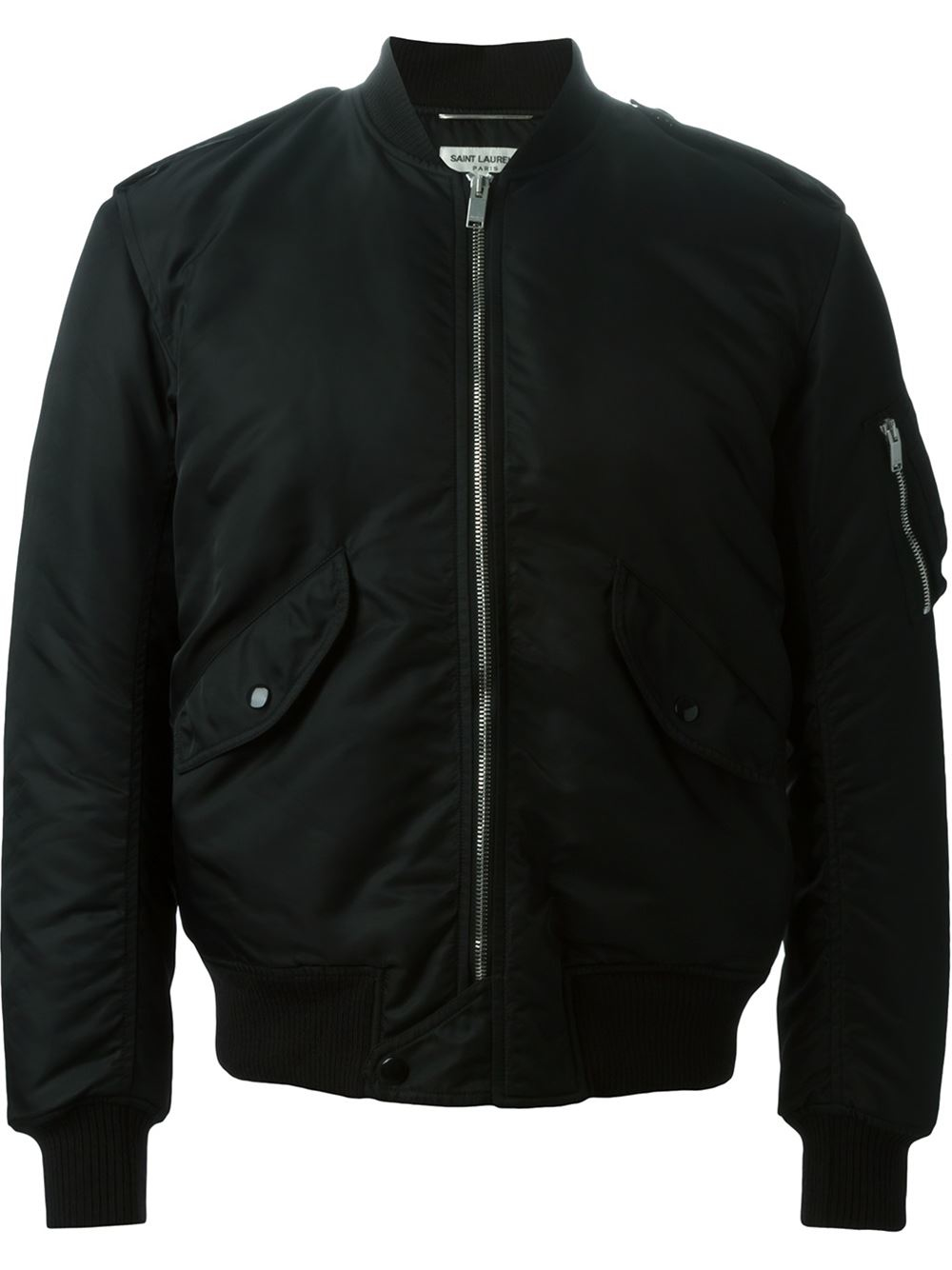 Saint laurent Classic Bomber Jacket in Black for Men | Lyst